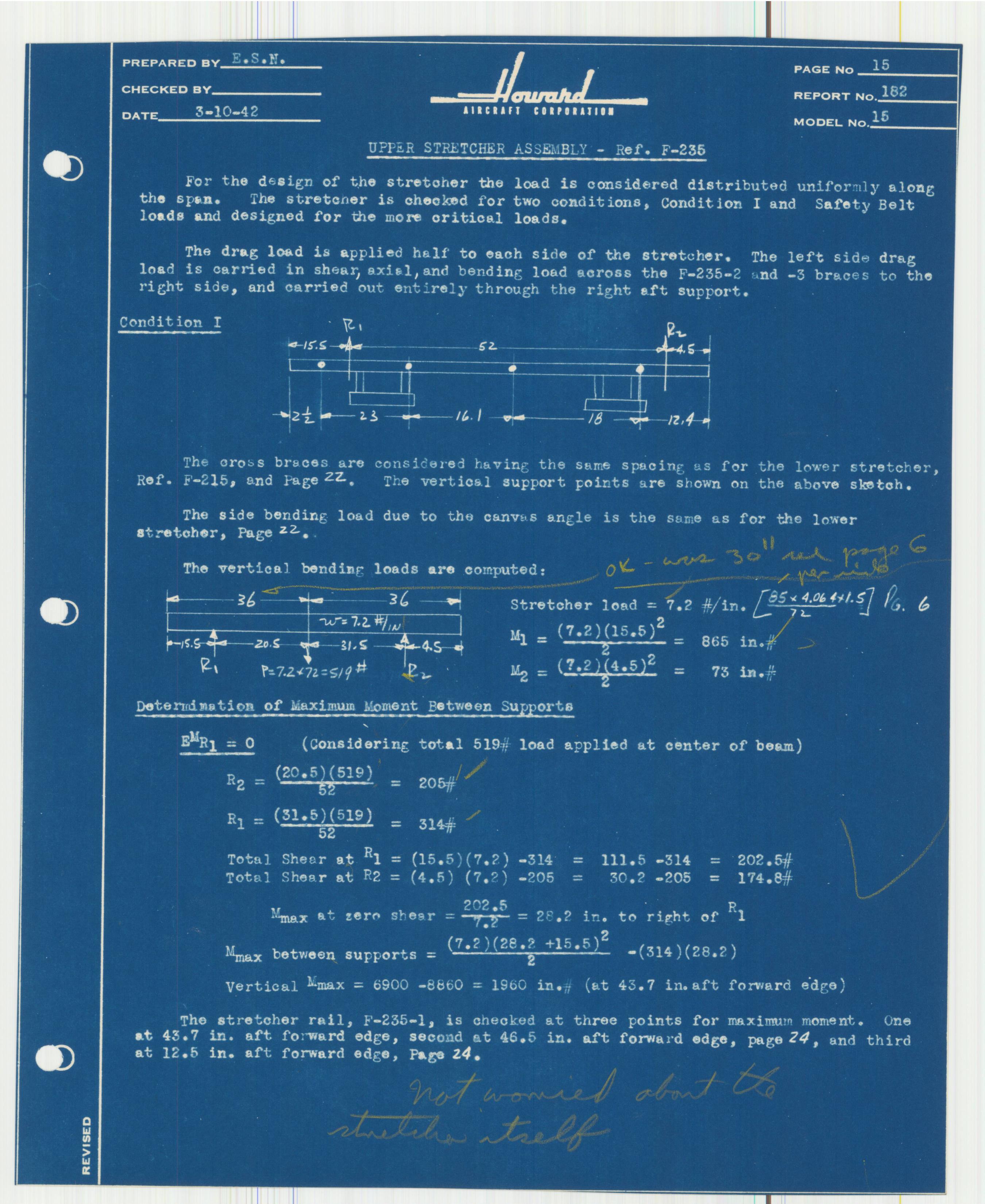 Sample page 19 from AirCorps Library document: Report 182, Analysis of Stretcher Installation, DGA-15