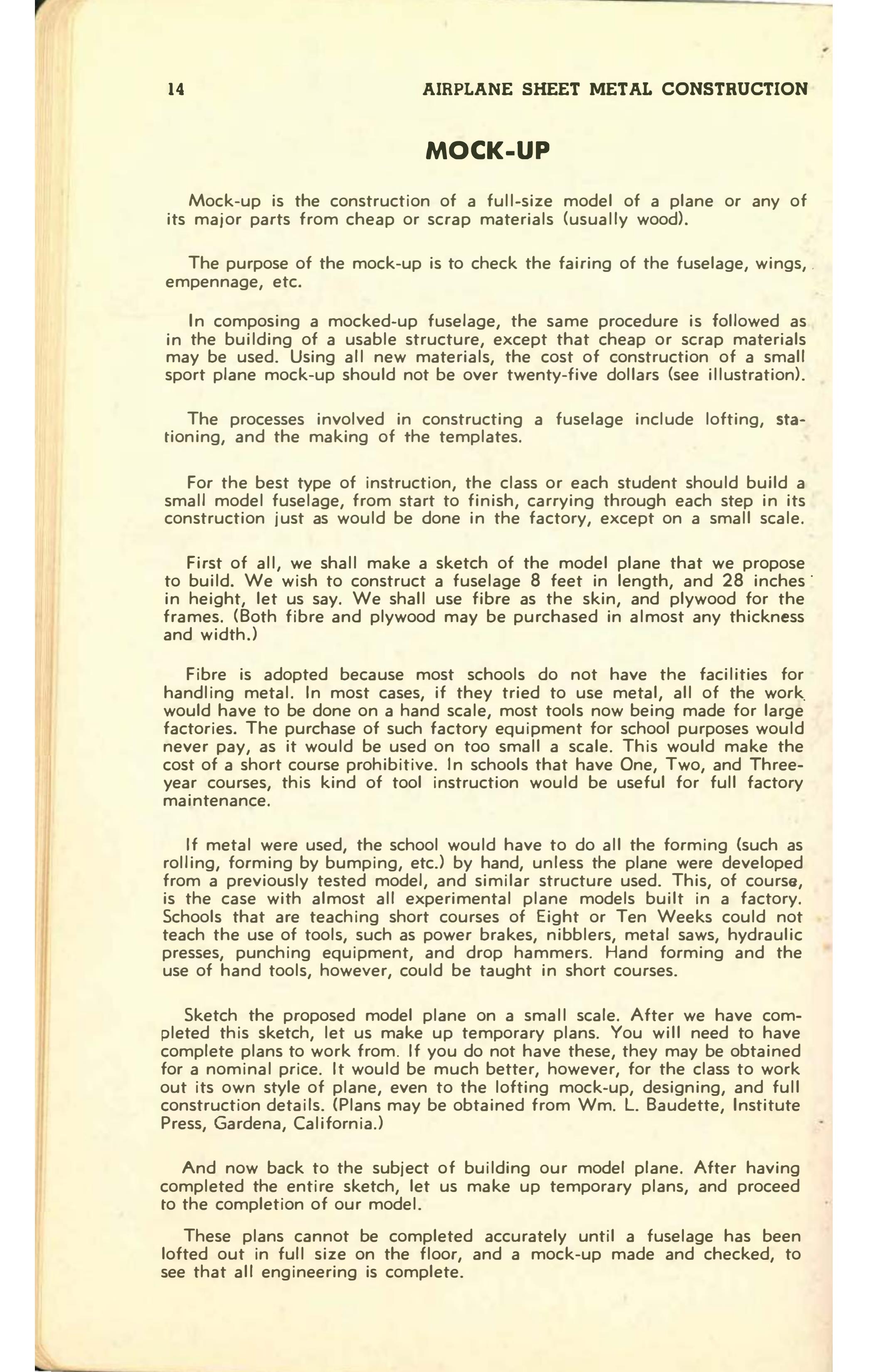 Sample page 28 from AirCorps Library document: Airplane Sheet Metal Construction Book 1