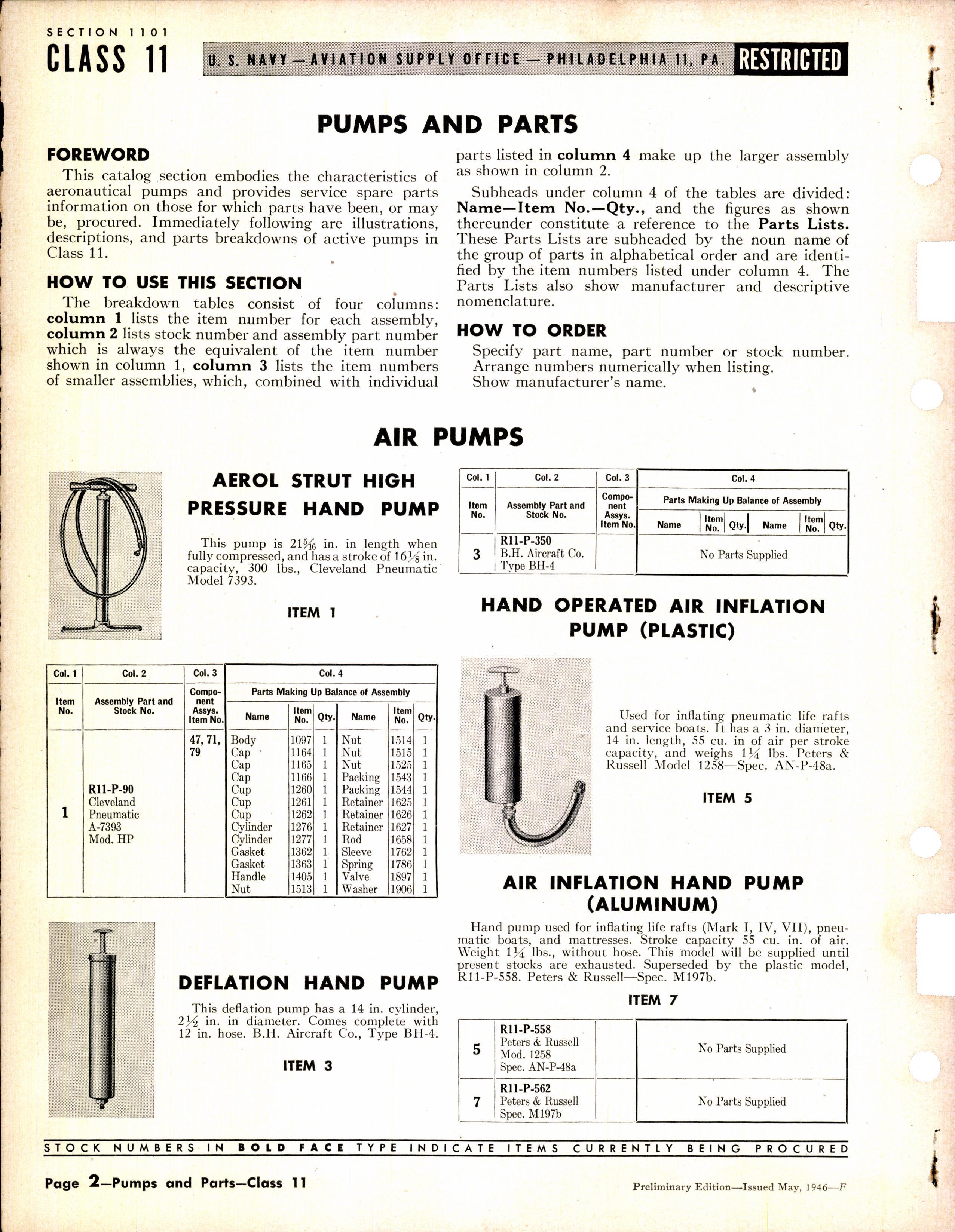 Sample page 2 from AirCorps Library document: Pumps and Parts