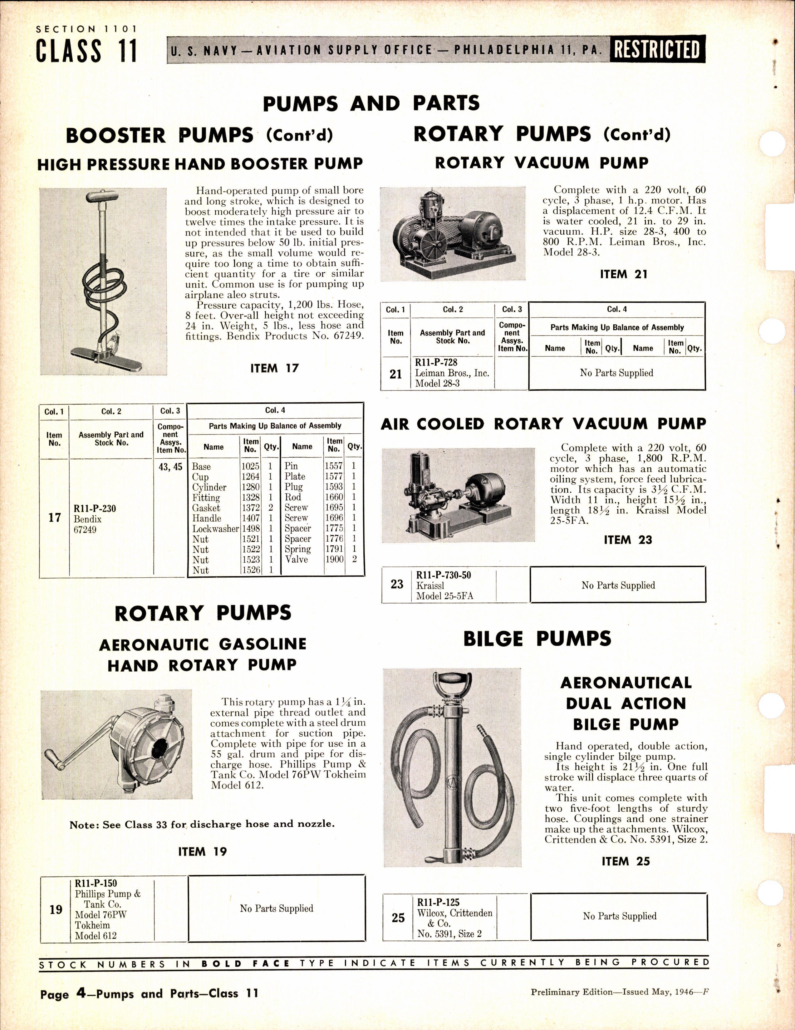 Sample page 4 from AirCorps Library document: Pumps and Parts