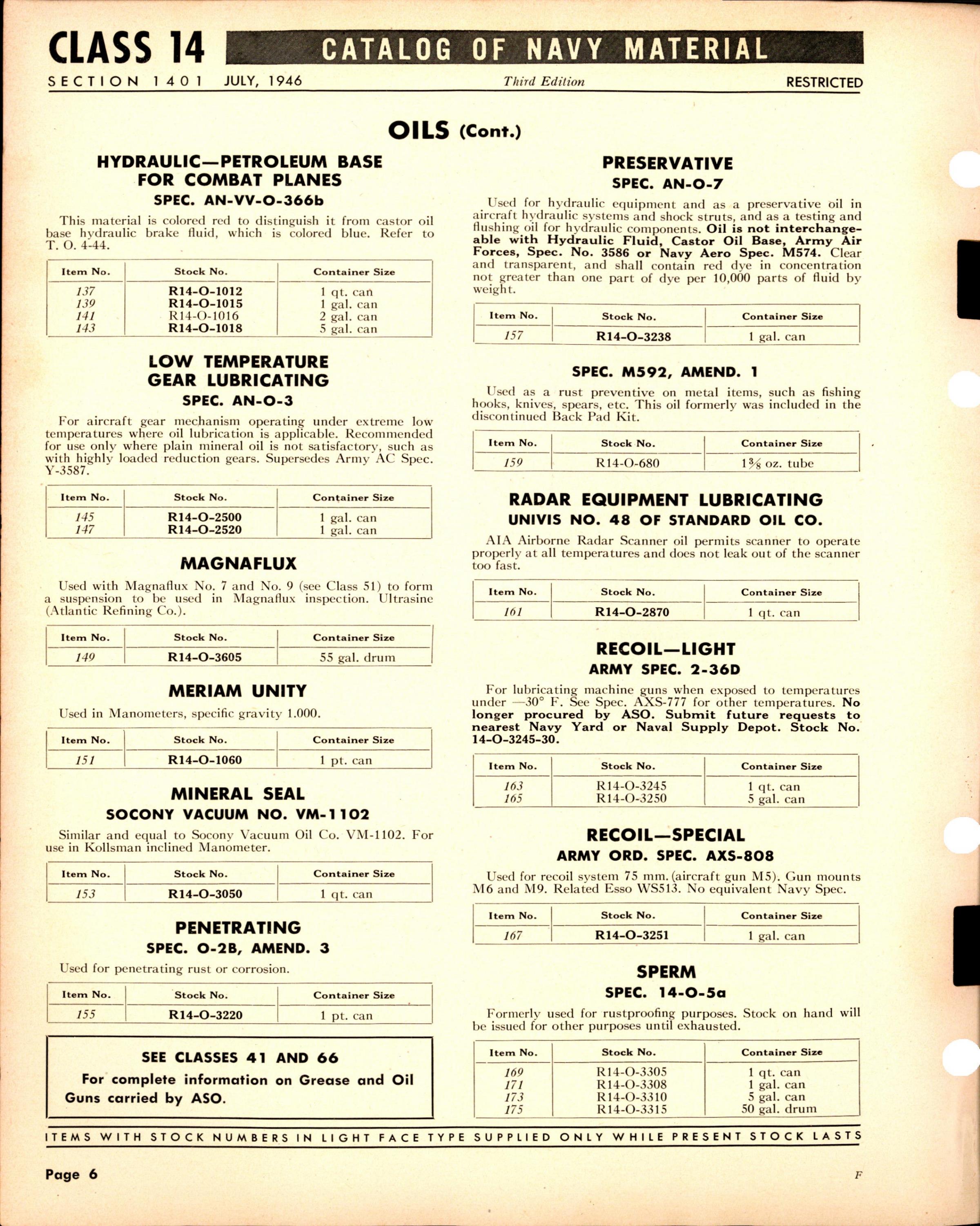 Sample page 6 from AirCorps Library document: Compounds, Greases, Lubricants, Oils, & Solvents