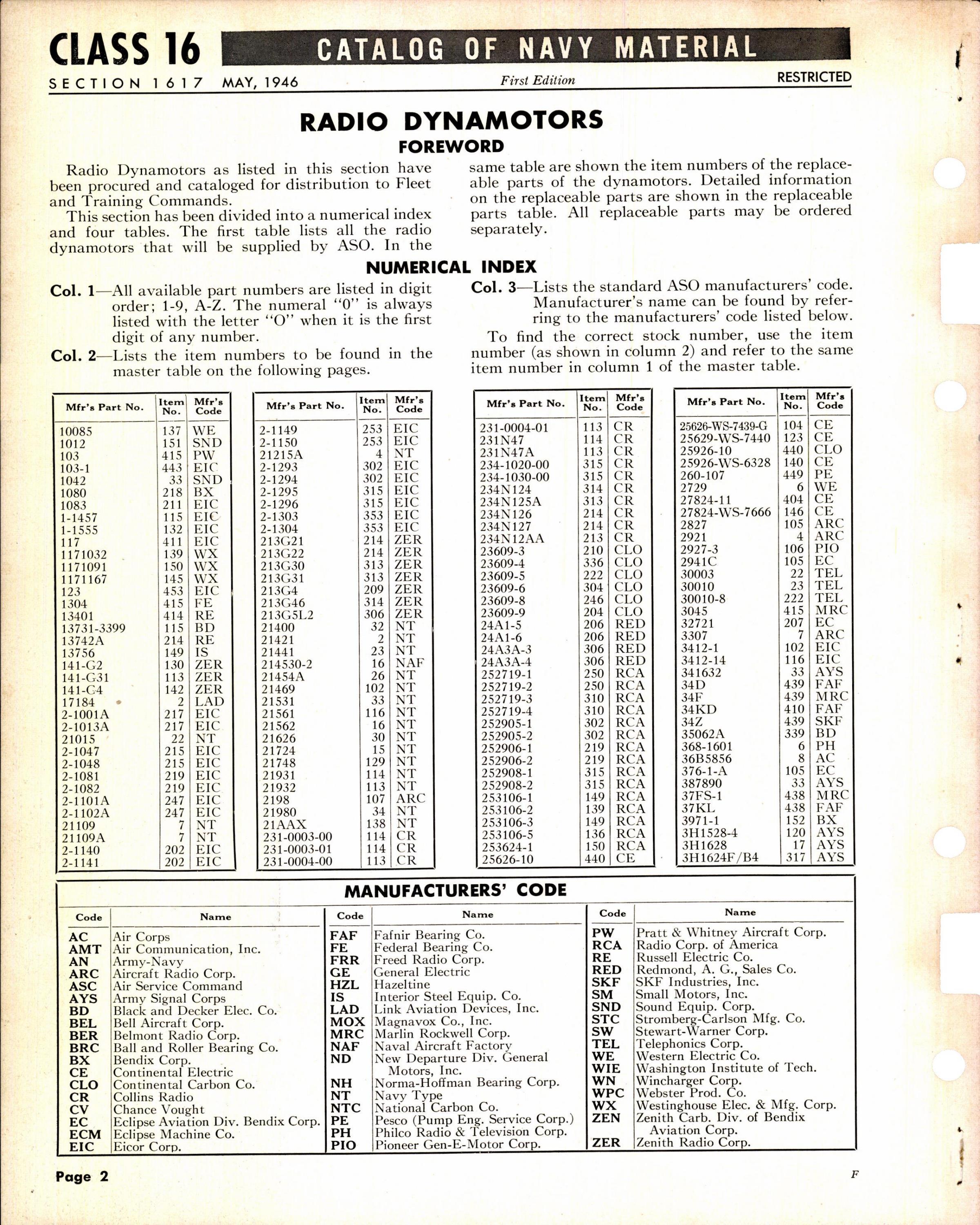 Sample page 2 from AirCorps Library document: Radio Dynamotors