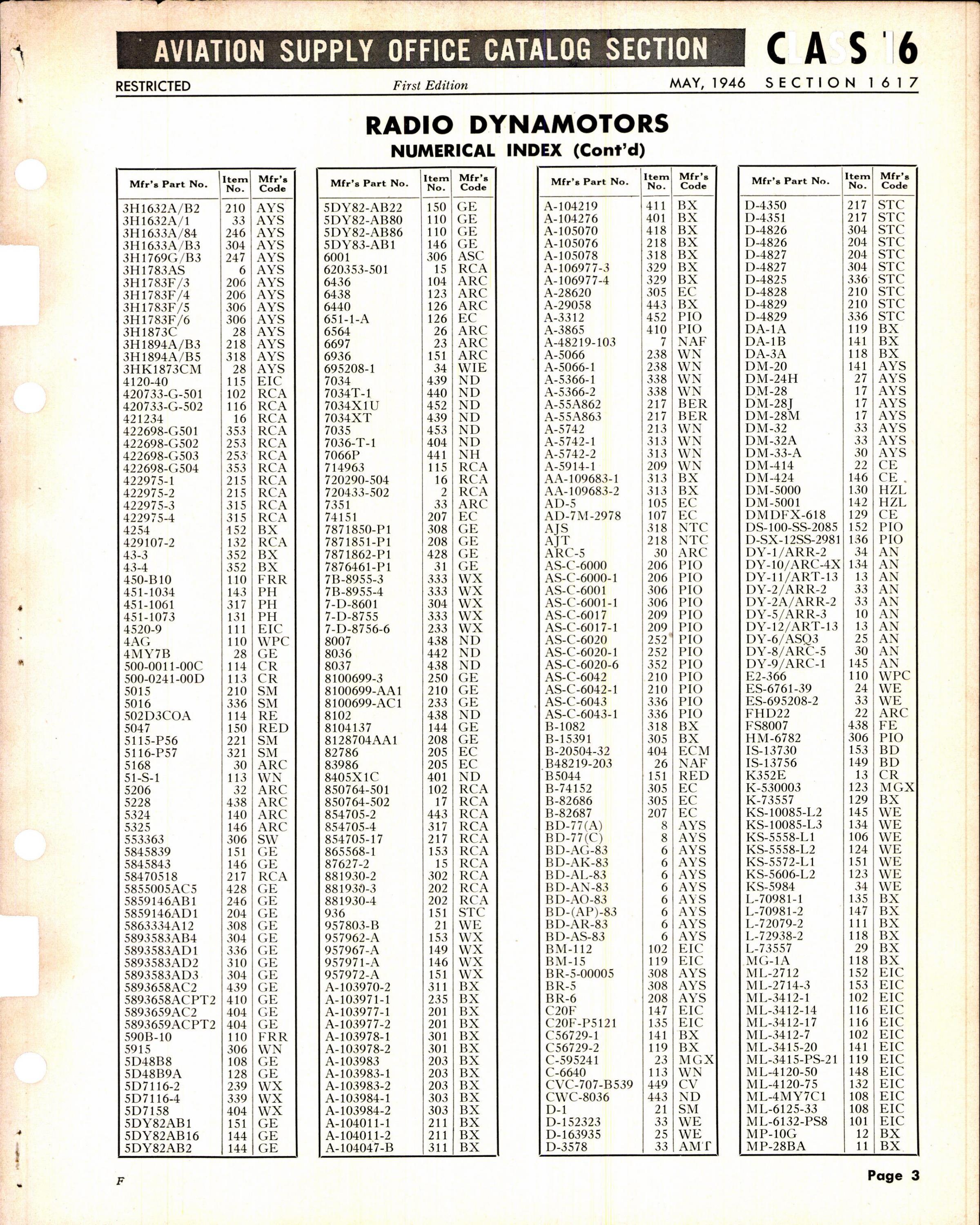 Sample page 3 from AirCorps Library document: Radio Dynamotors