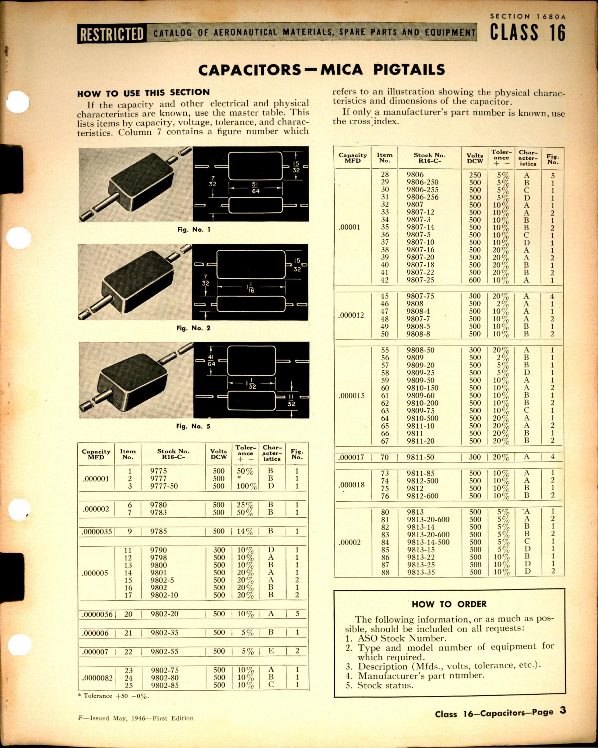 Sample page 3 from AirCorps Library document: Mica Capacitors Pigtails
