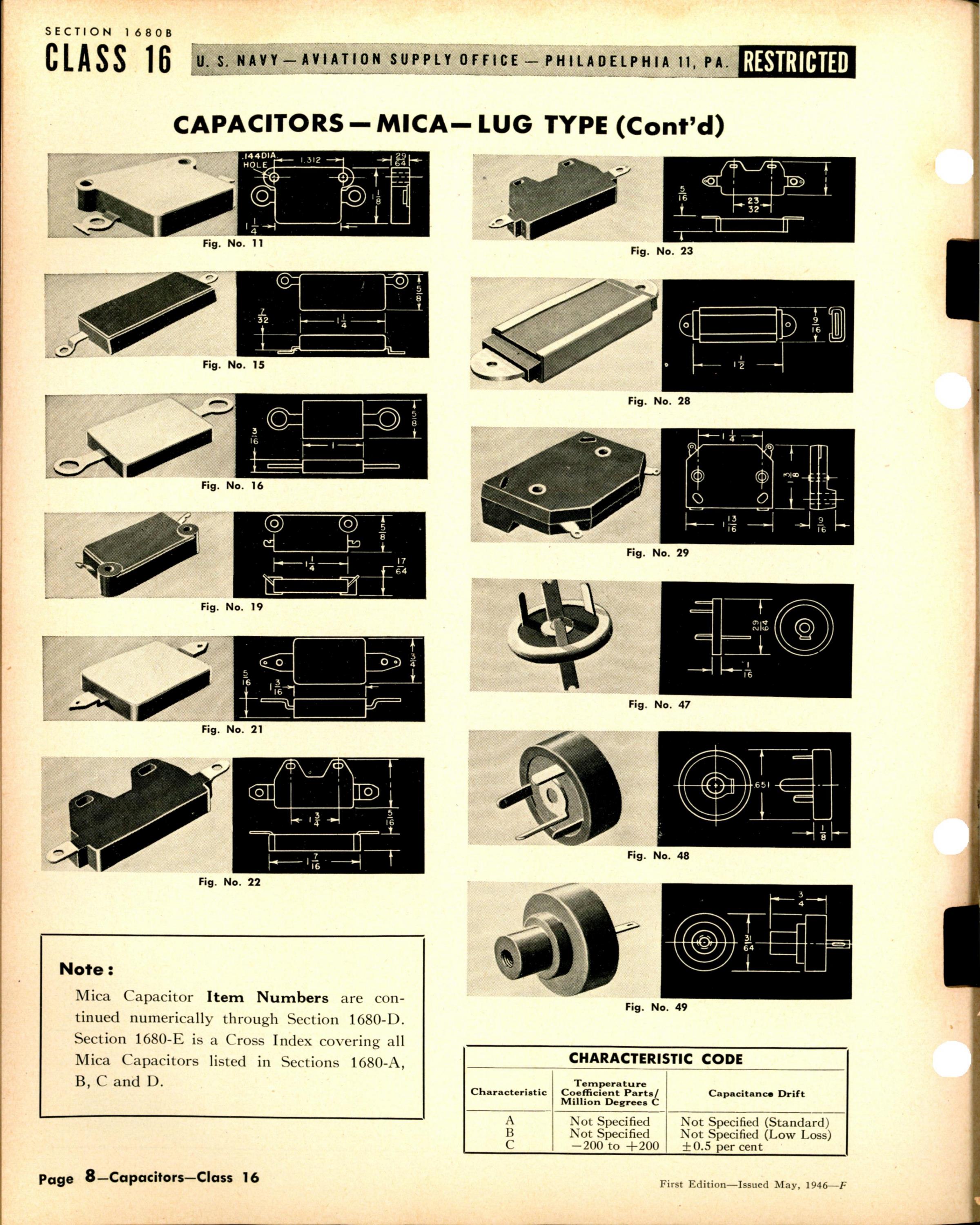 Sample page 8 from AirCorps Library document: Mica Capacitors Lug Type