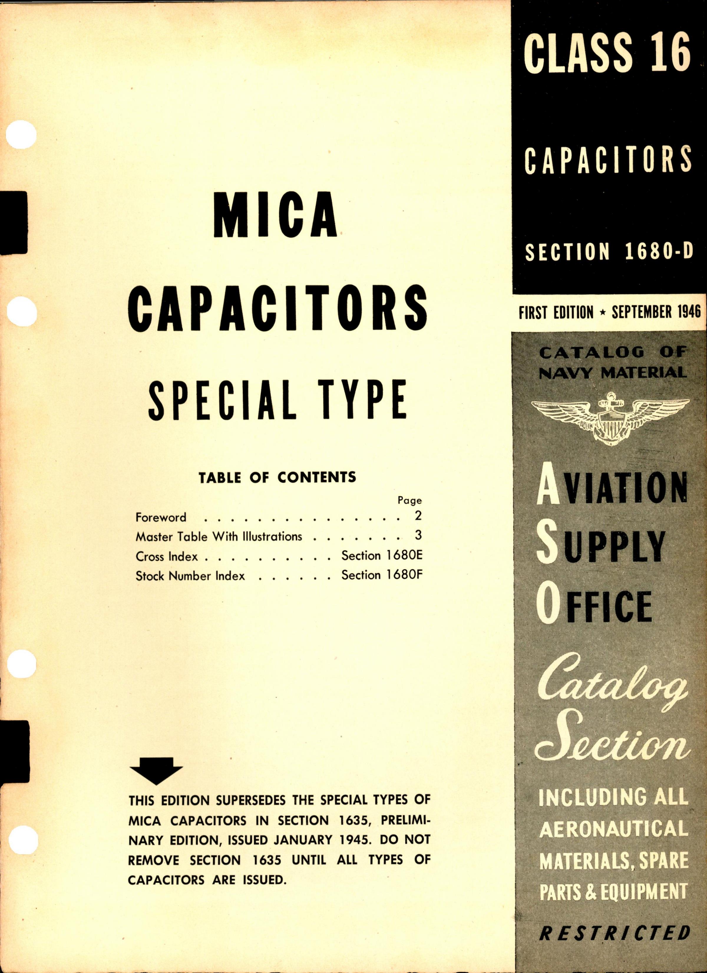 Sample page 1 from AirCorps Library document: Mica Capacitors Special Type