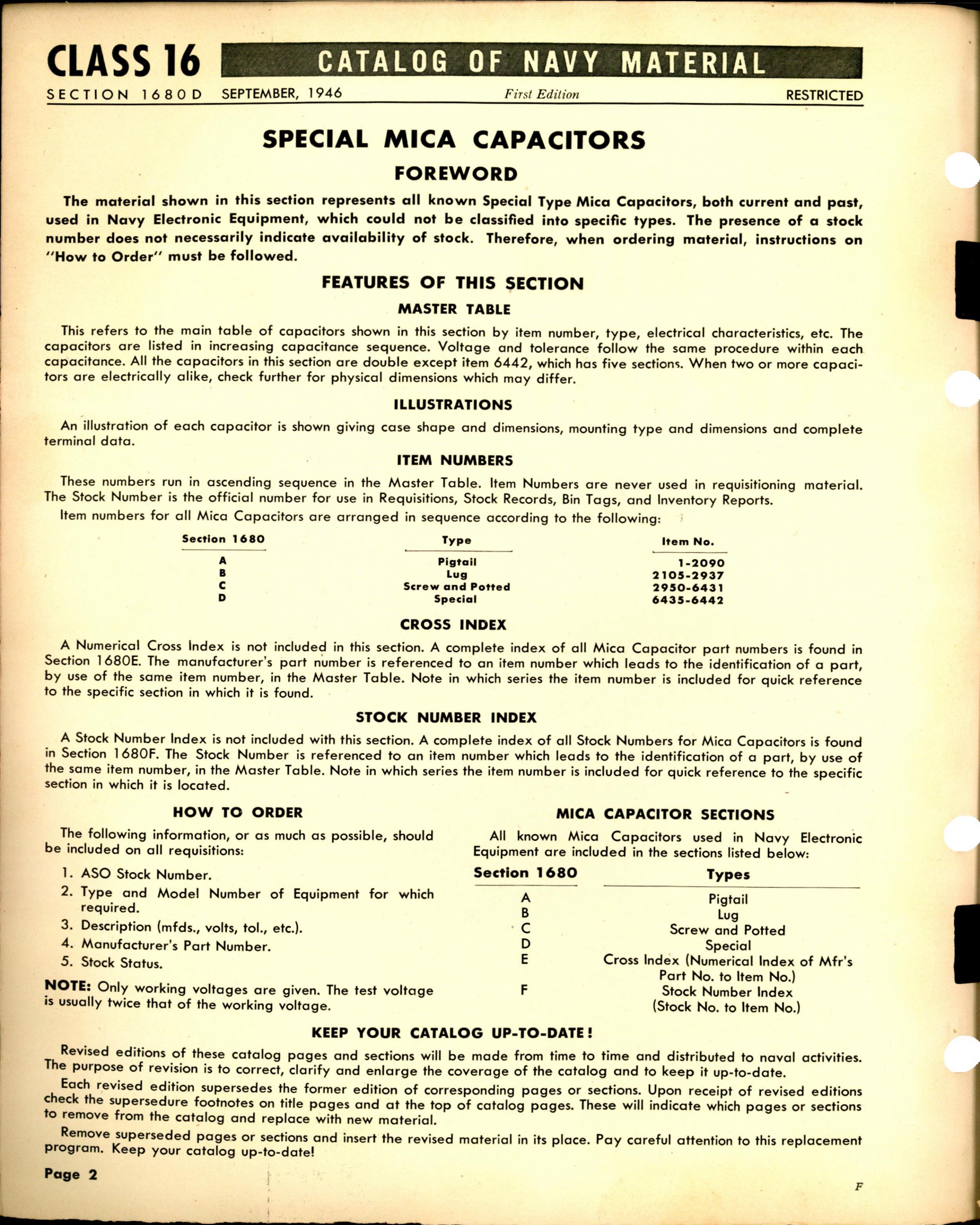 Sample page 2 from AirCorps Library document: Mica Capacitors Special Type