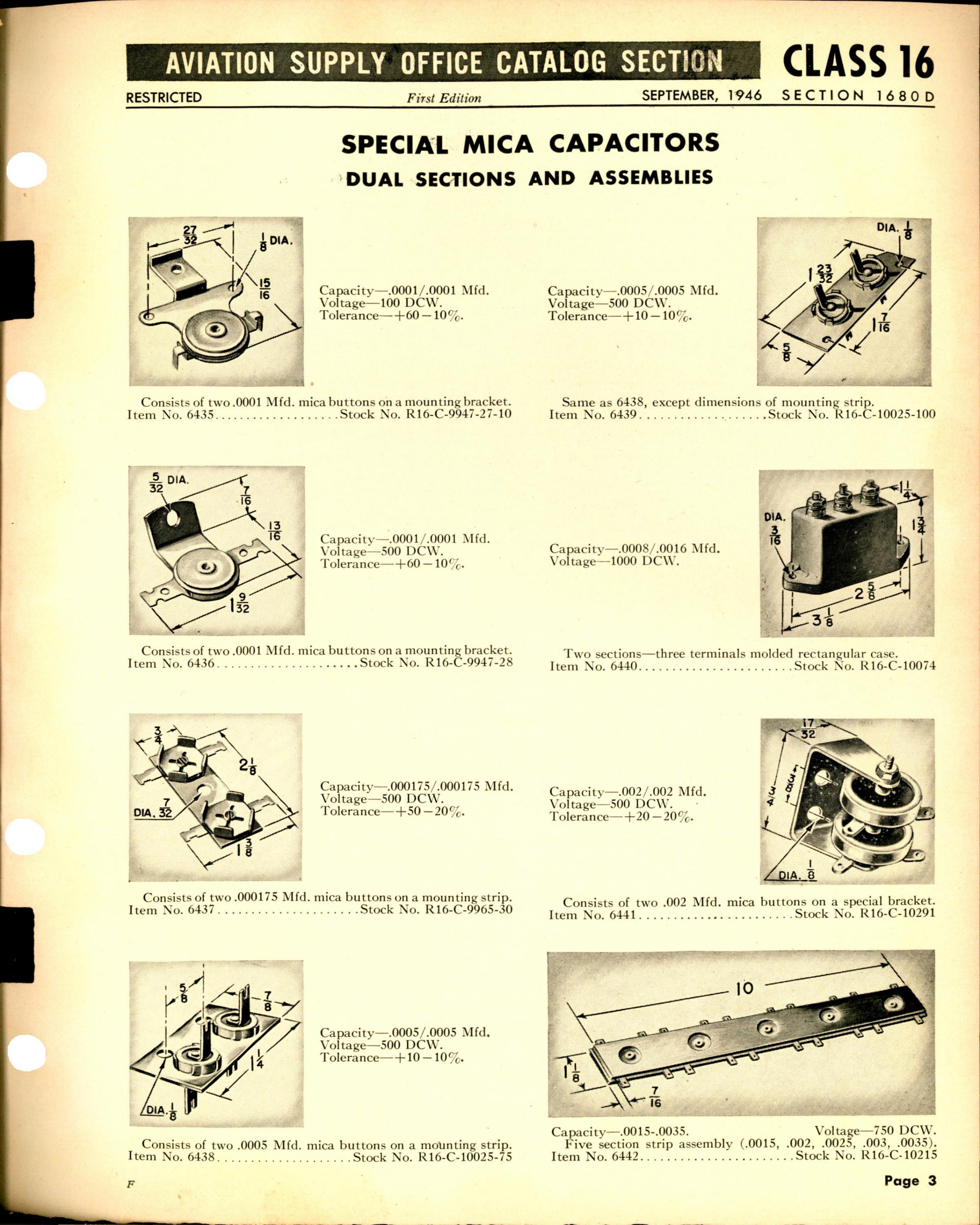Sample page 3 from AirCorps Library document: Mica Capacitors Special Type