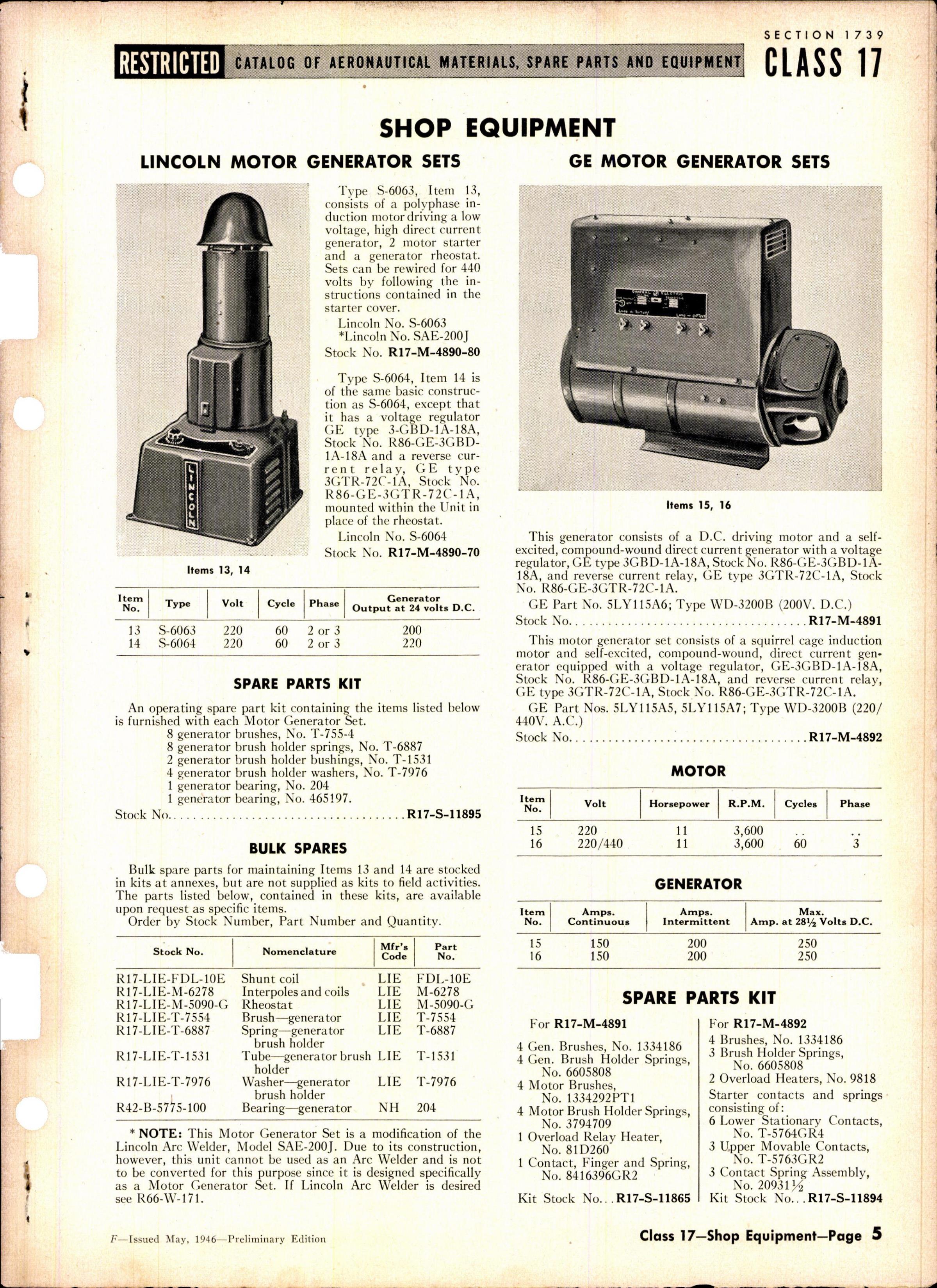 Sample page 5 from AirCorps Library document: Shop Equipment