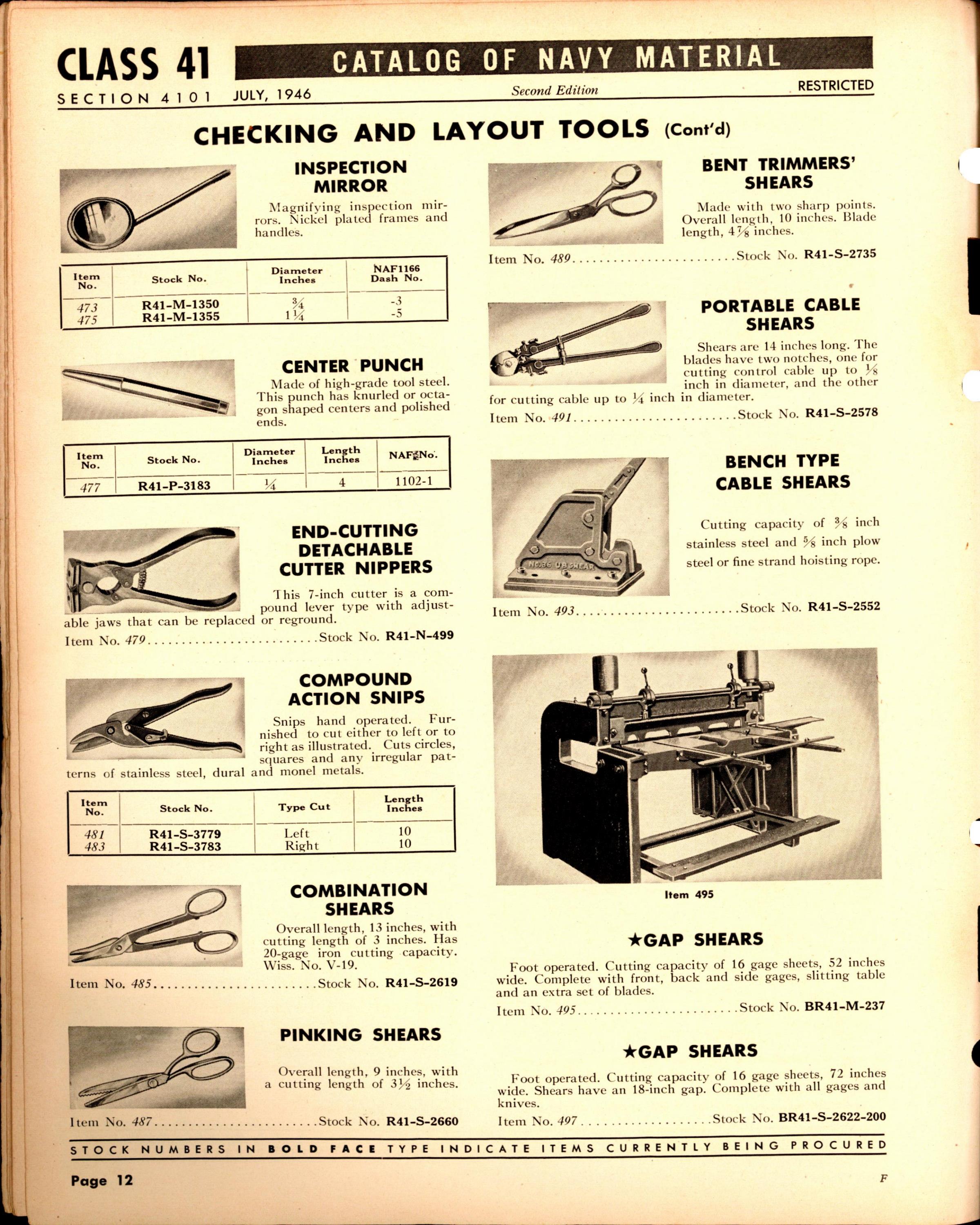 Sample page 12 from AirCorps Library document: Hand Tools