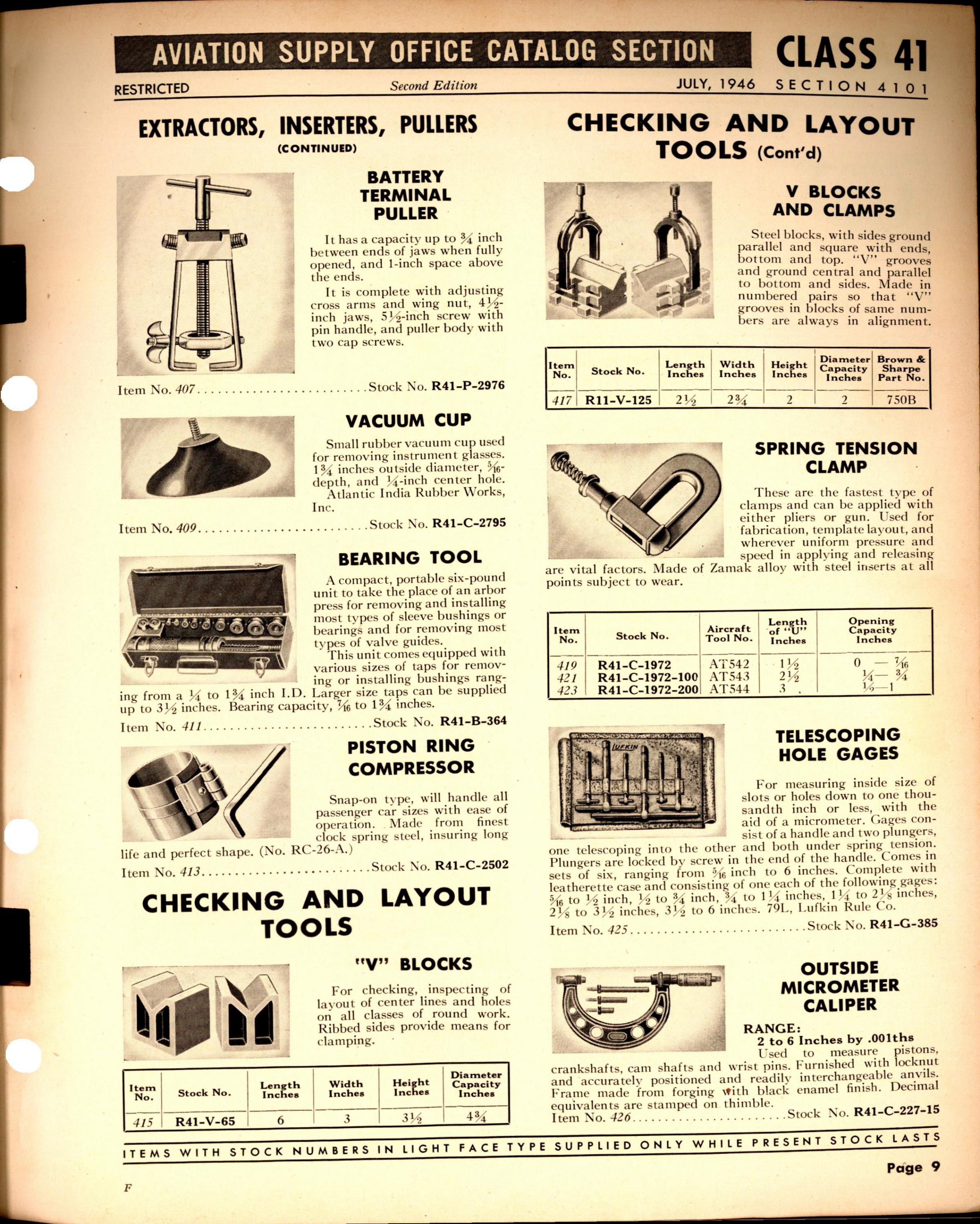 Sample page 9 from AirCorps Library document: Hand Tools