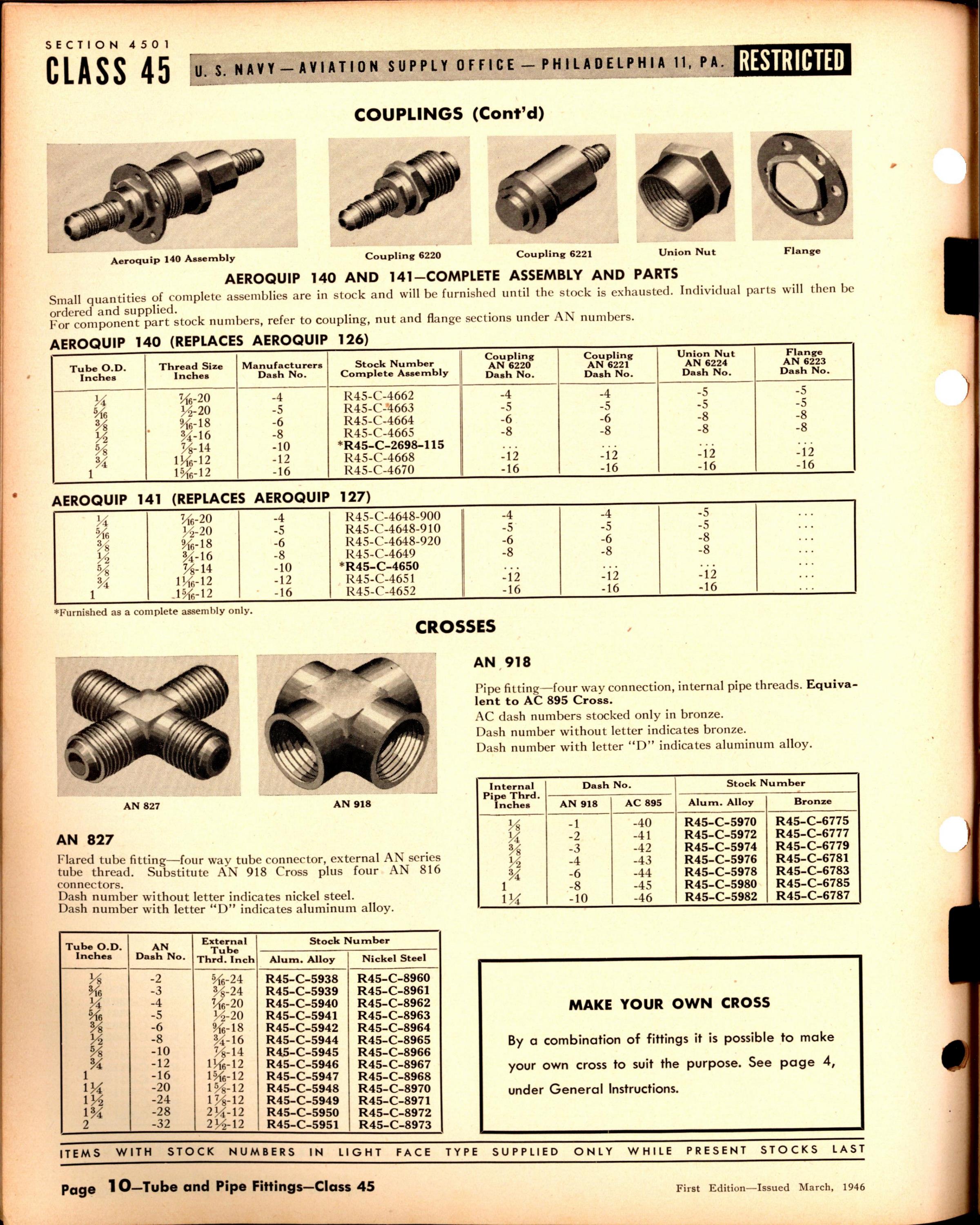 Sample page 10 from AirCorps Library document: Tube and Pipe Fittings