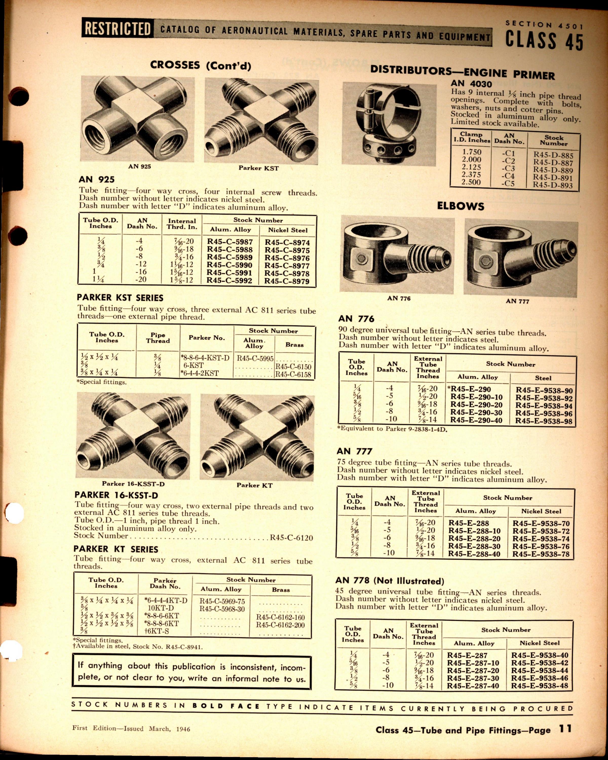 Sample page 11 from AirCorps Library document: Tube and Pipe Fittings