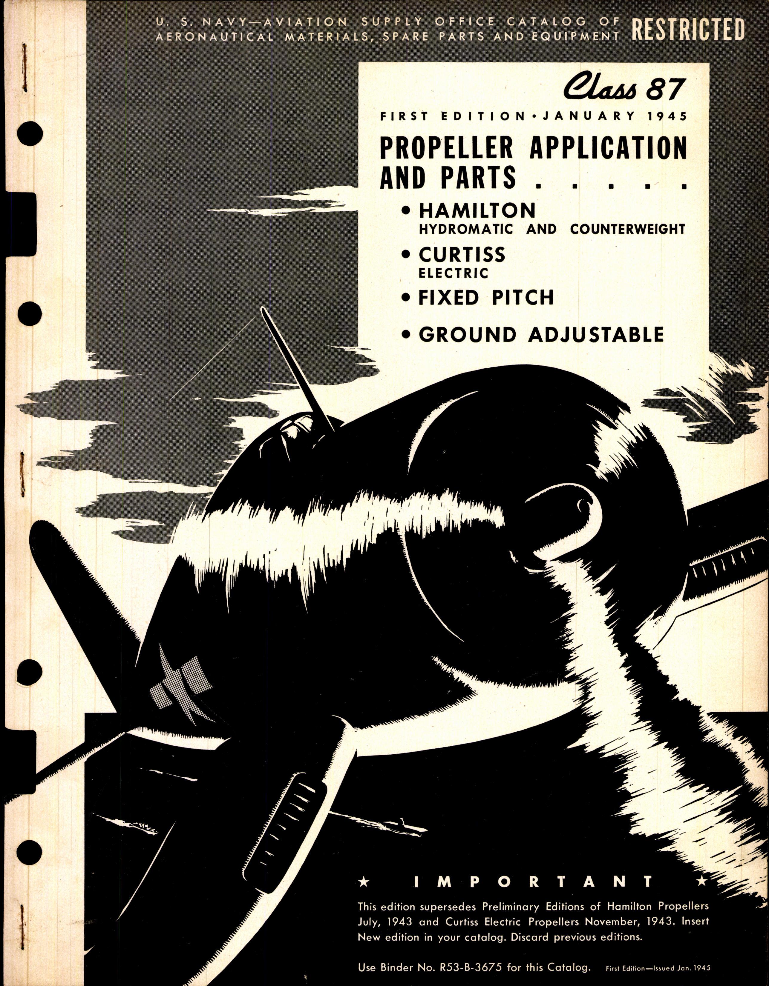 Sample page 1 from AirCorps Library document: Propeller Application and Parts