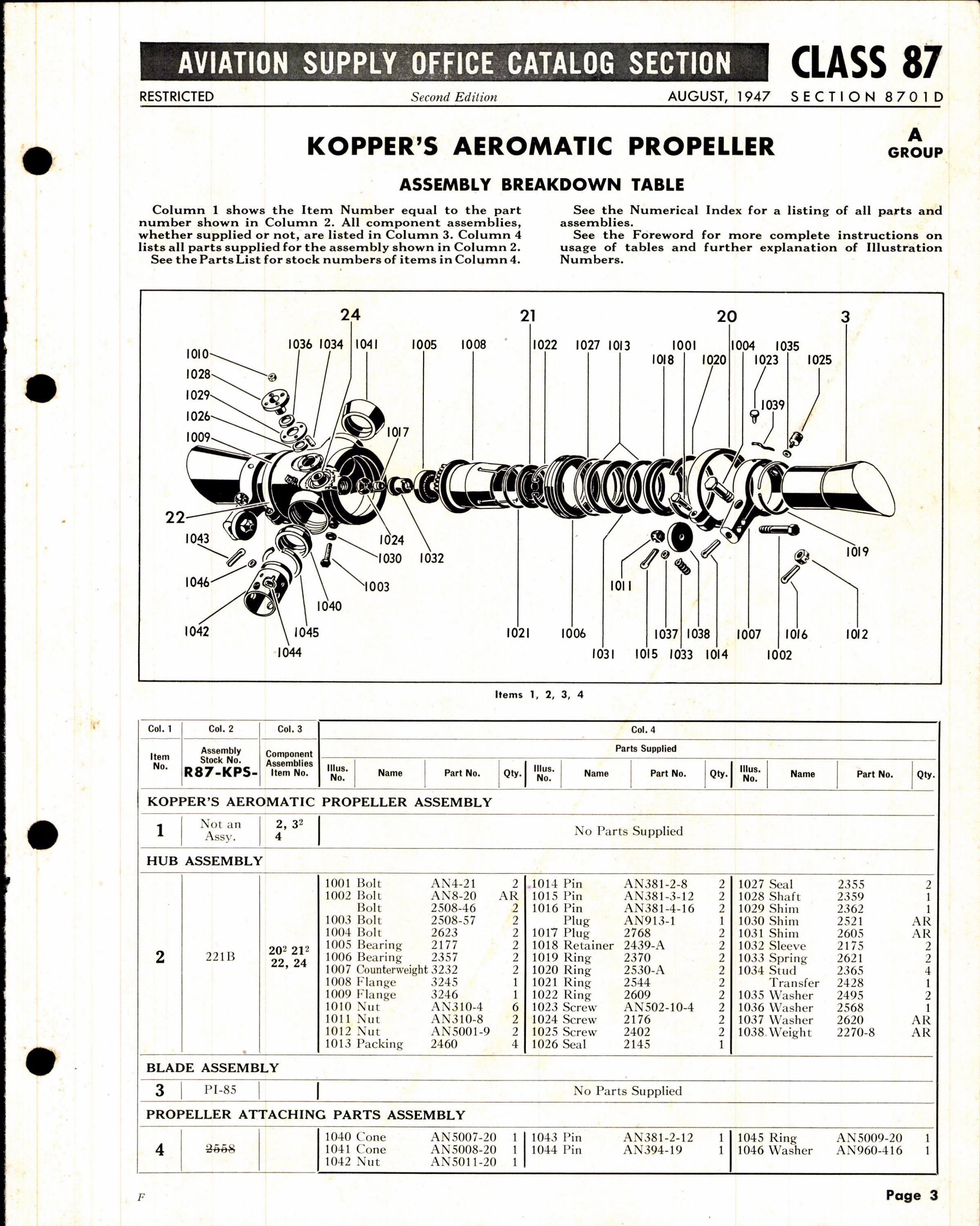 Sample page 3 from AirCorps Library document: Miscellaneous Propellers