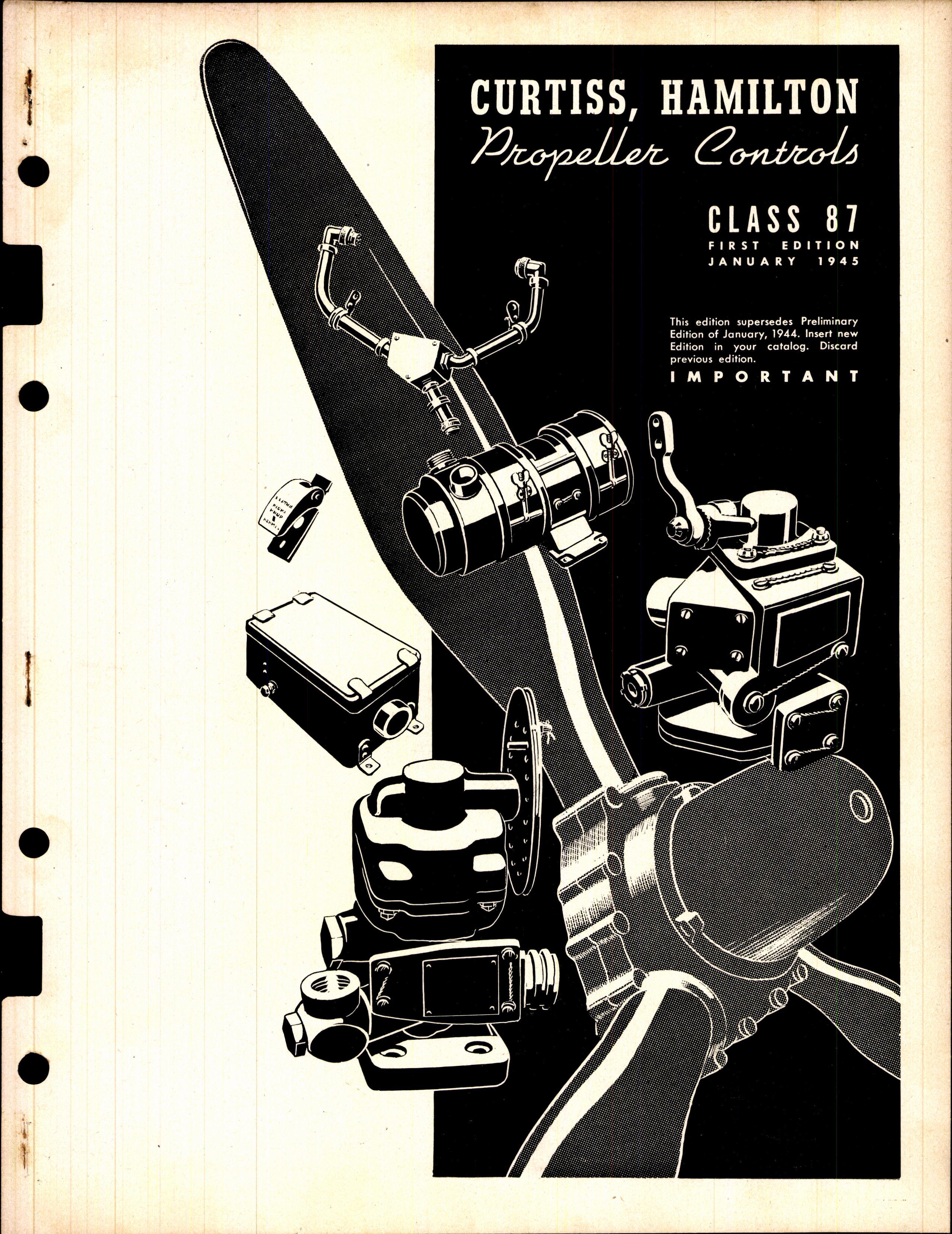 Sample page 1 from AirCorps Library document: Curtiss, Hamilton Propeller Controls