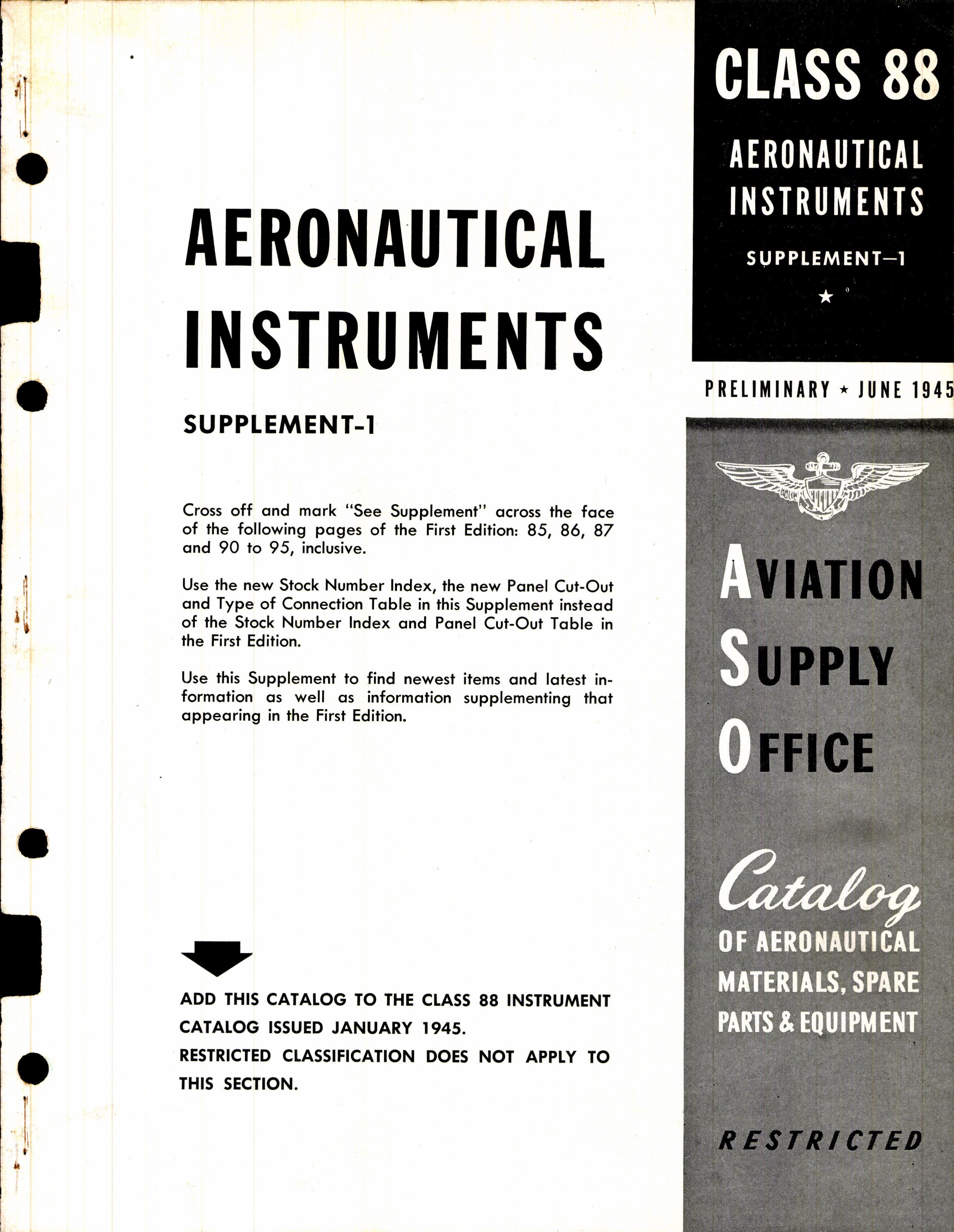 Sample page 1 from AirCorps Library document: Aeronautical Instruments