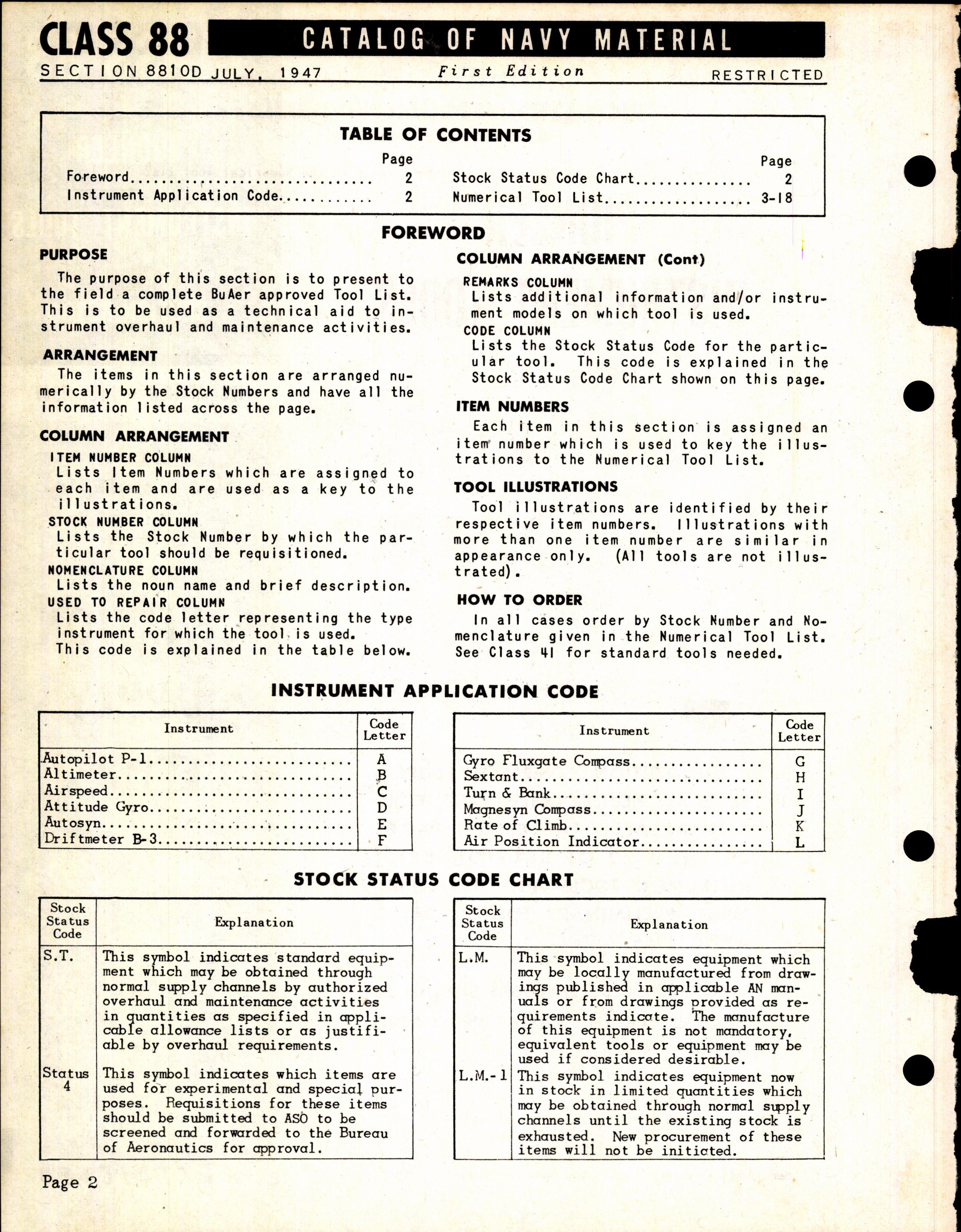 Sample page 2 from AirCorps Library document: Pioneer Instrument Tools