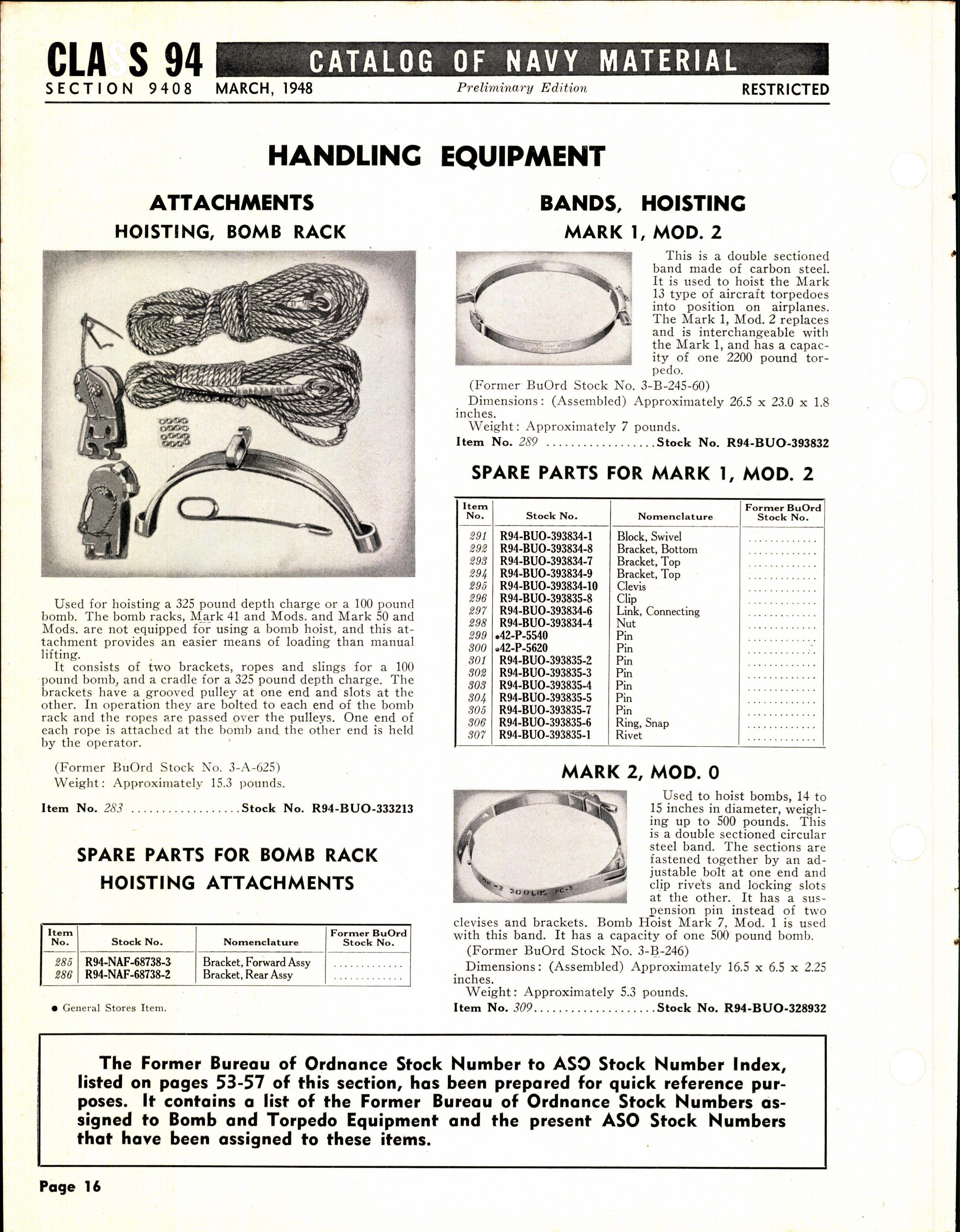 Sample page 16 from AirCorps Library document: Bomb and Torpedo Equipment