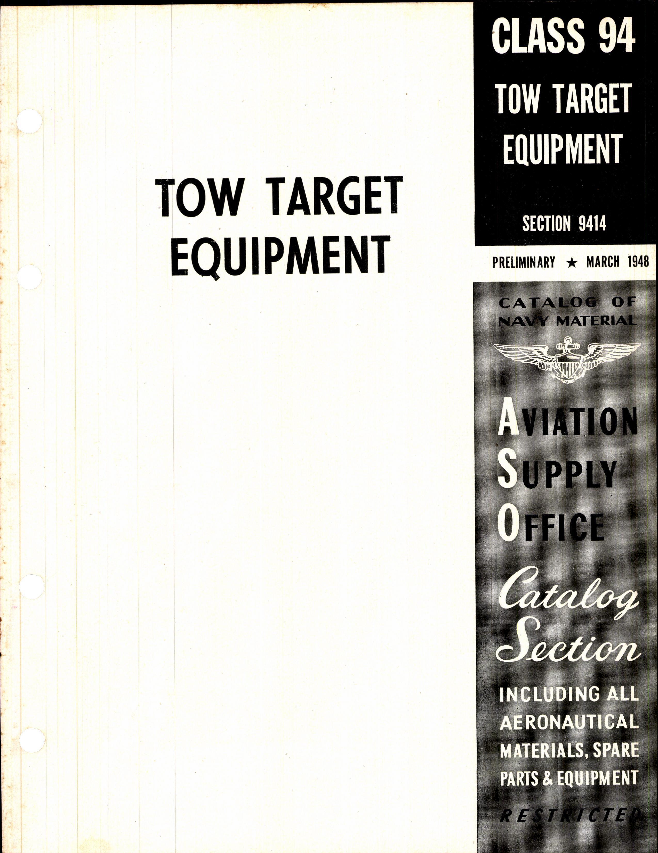Sample page 1 from AirCorps Library document: Tow Target Equipment