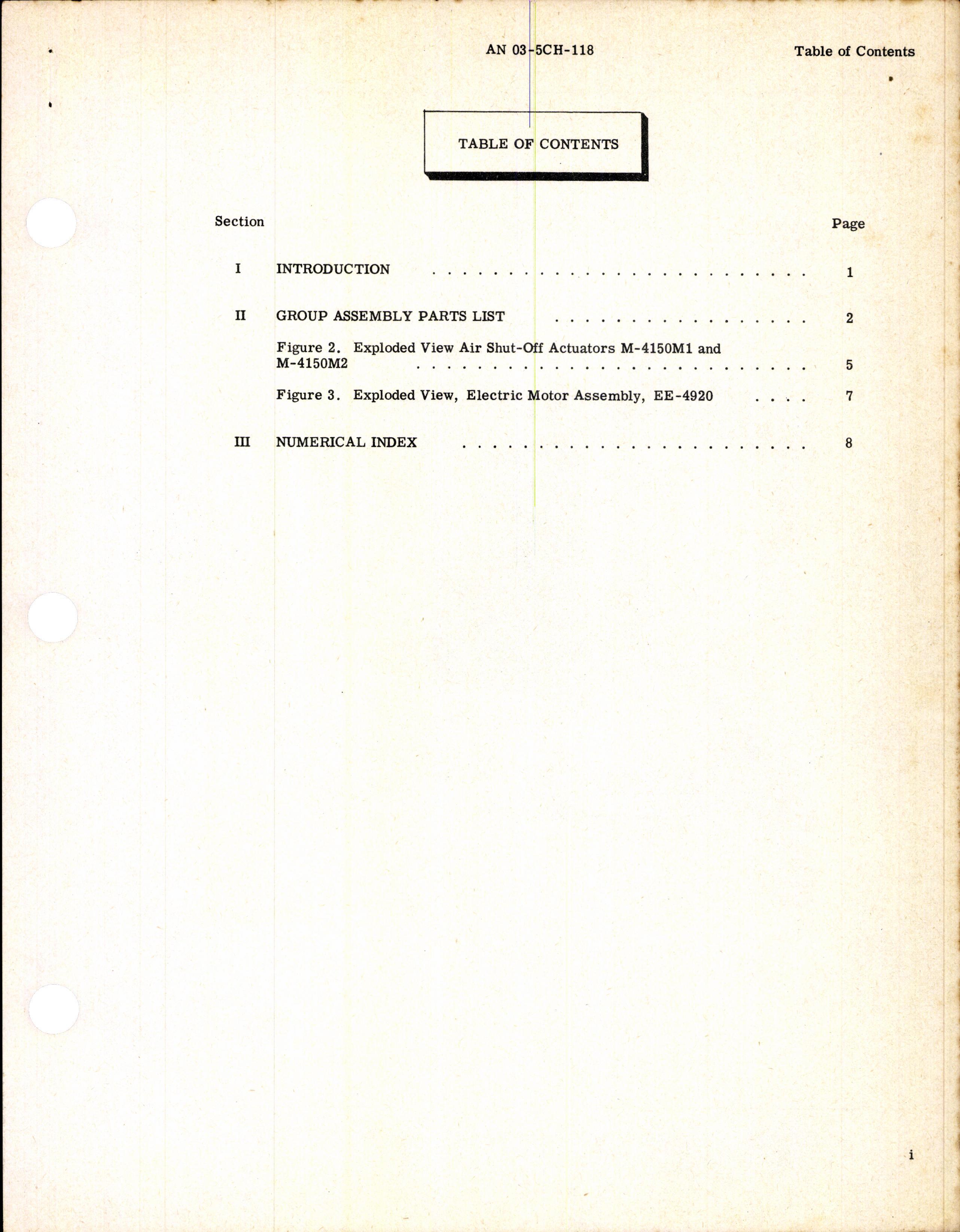 Sample page 3 from AirCorps Library document: Parts Breakdown for Air Shut-Off Actuators Models