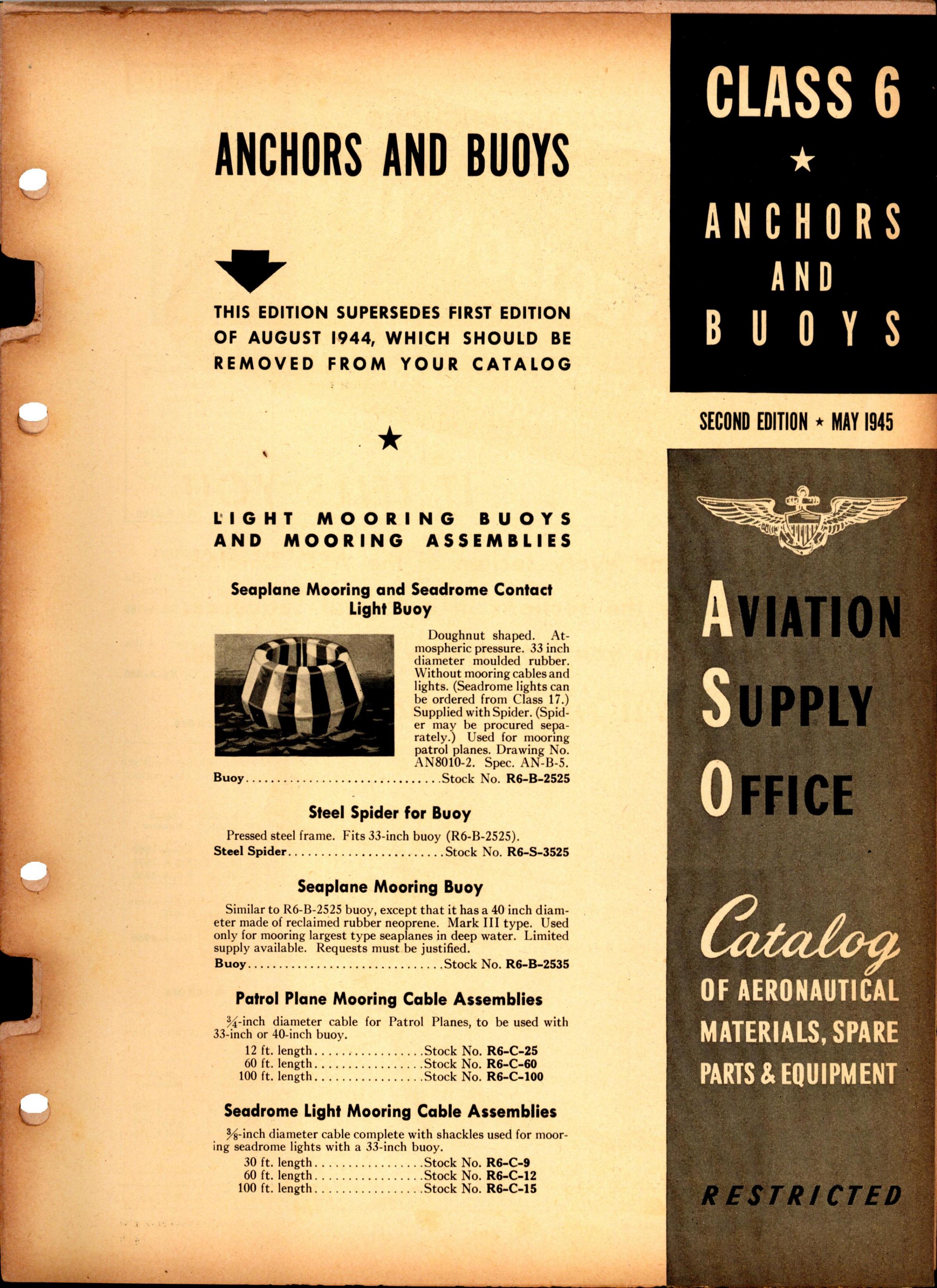 Sample page 1 from AirCorps Library document: Anchors and Buoys