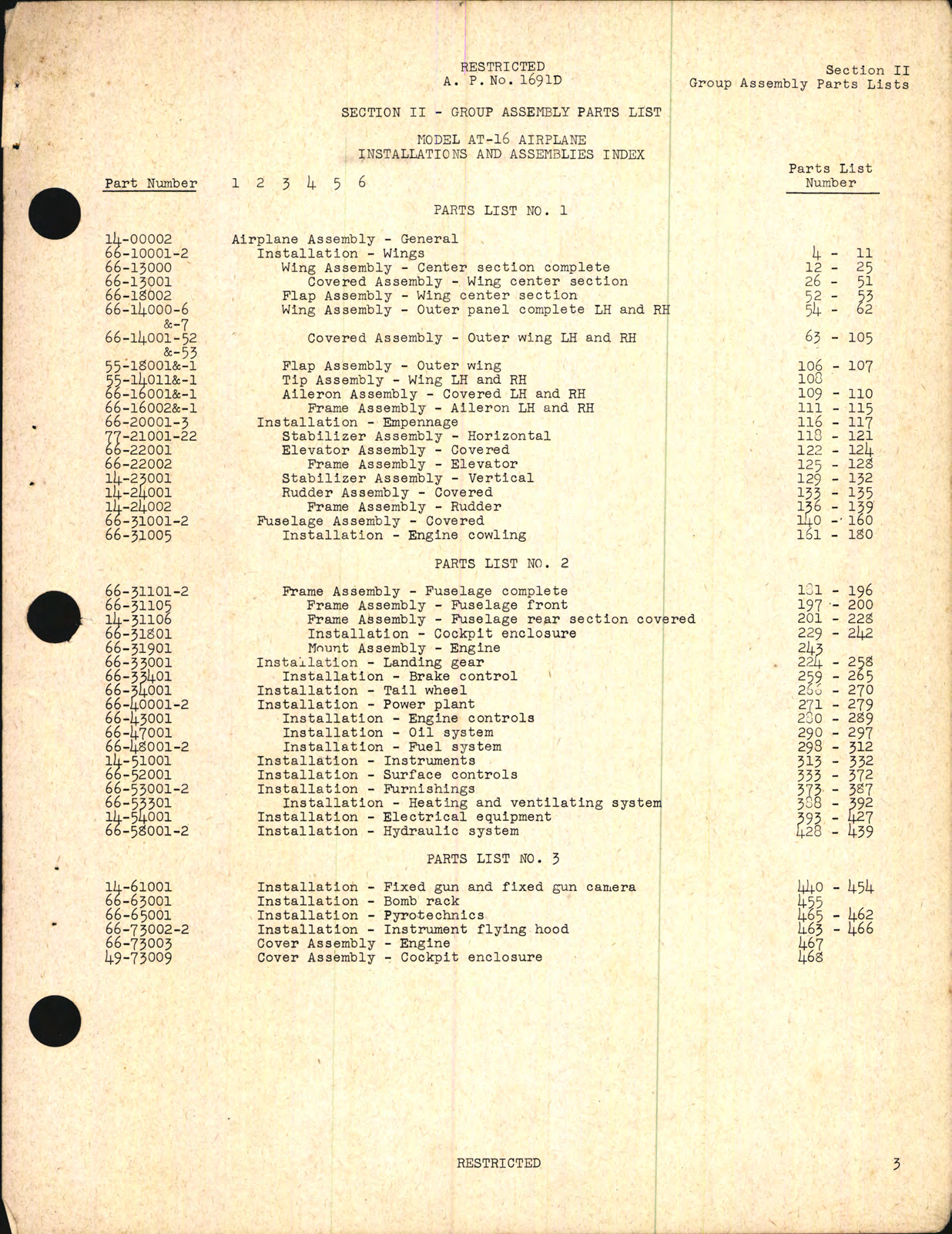 Sample page 5 from AirCorps Library document: Parts Catalog for AT-16 (Harvard IIB)