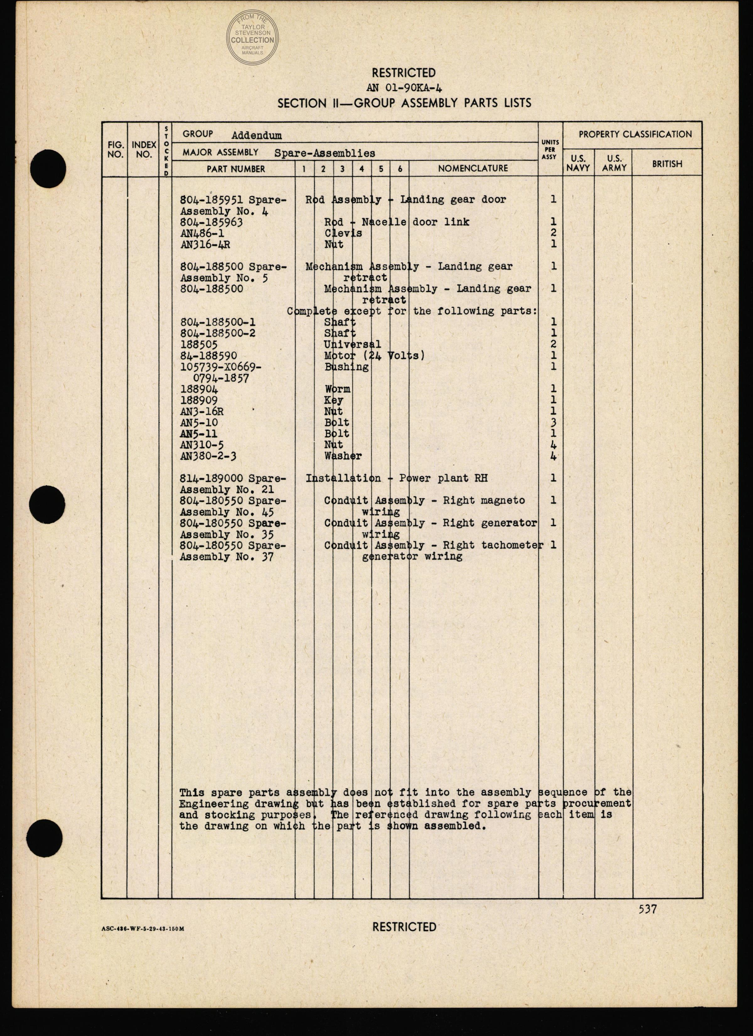Sample page 528 from AirCorps Library document: Parts Catalog - AT-7