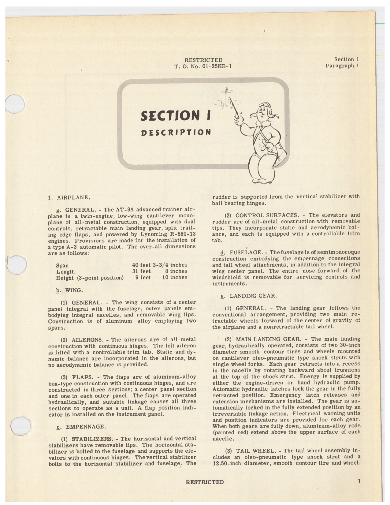 Sample page 7 from AirCorps Library document: Pilot's Flight Operating Instructions for Army Model AT-9A Airplane