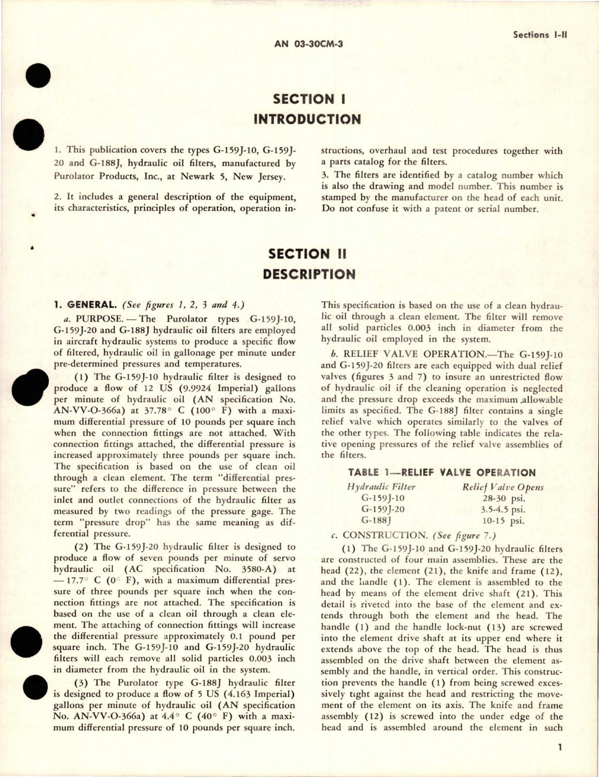 Sample page 7 from AirCorps Library document: Overhaul Instructions with Parts Catalog for Hydraulic Oil Filters - Types G-159J-10, G-159J-20 & G-188J