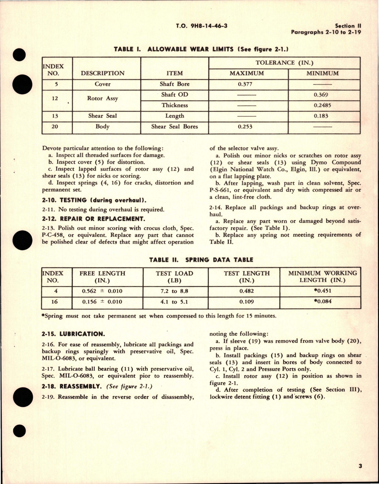 Sample page 5 from AirCorps Library document: Overhaul Instructions for Manually Operated Selector Valves