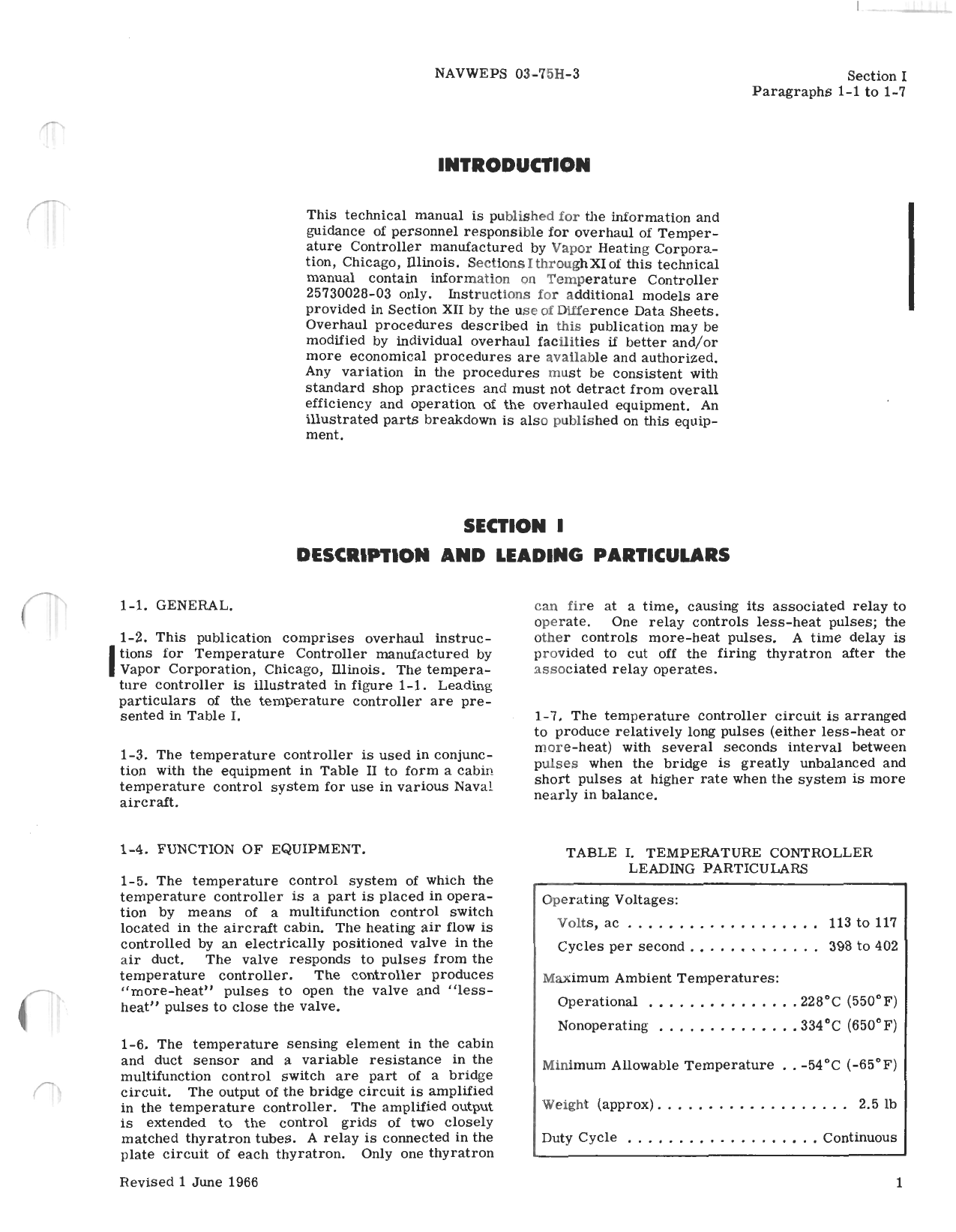 Sample page 5 from AirCorps Library document: Overhaul Instructions for Temperature Controller - Parts 25730028-03 and 25730028-04 