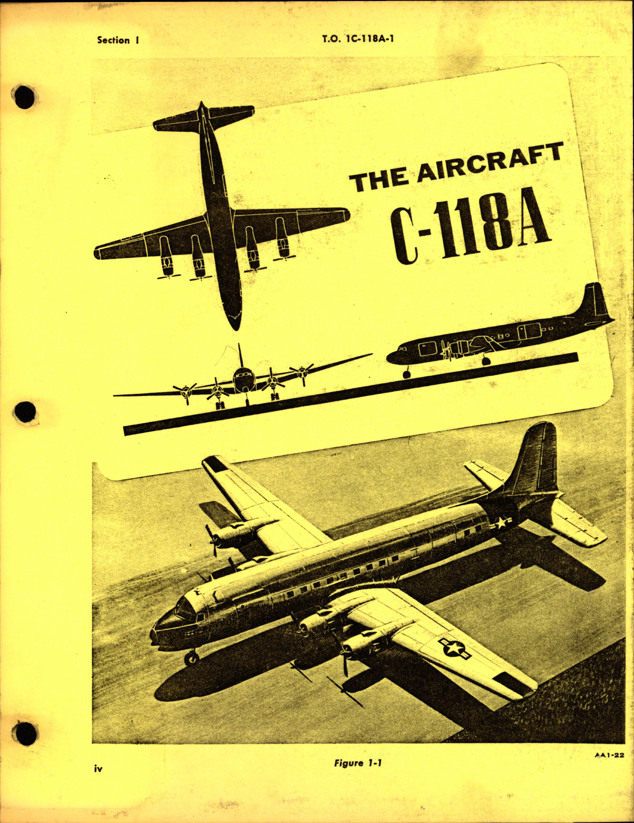 Sample page 1 from AirCorps Library document: Flight Manual for C-118A and VC-118A