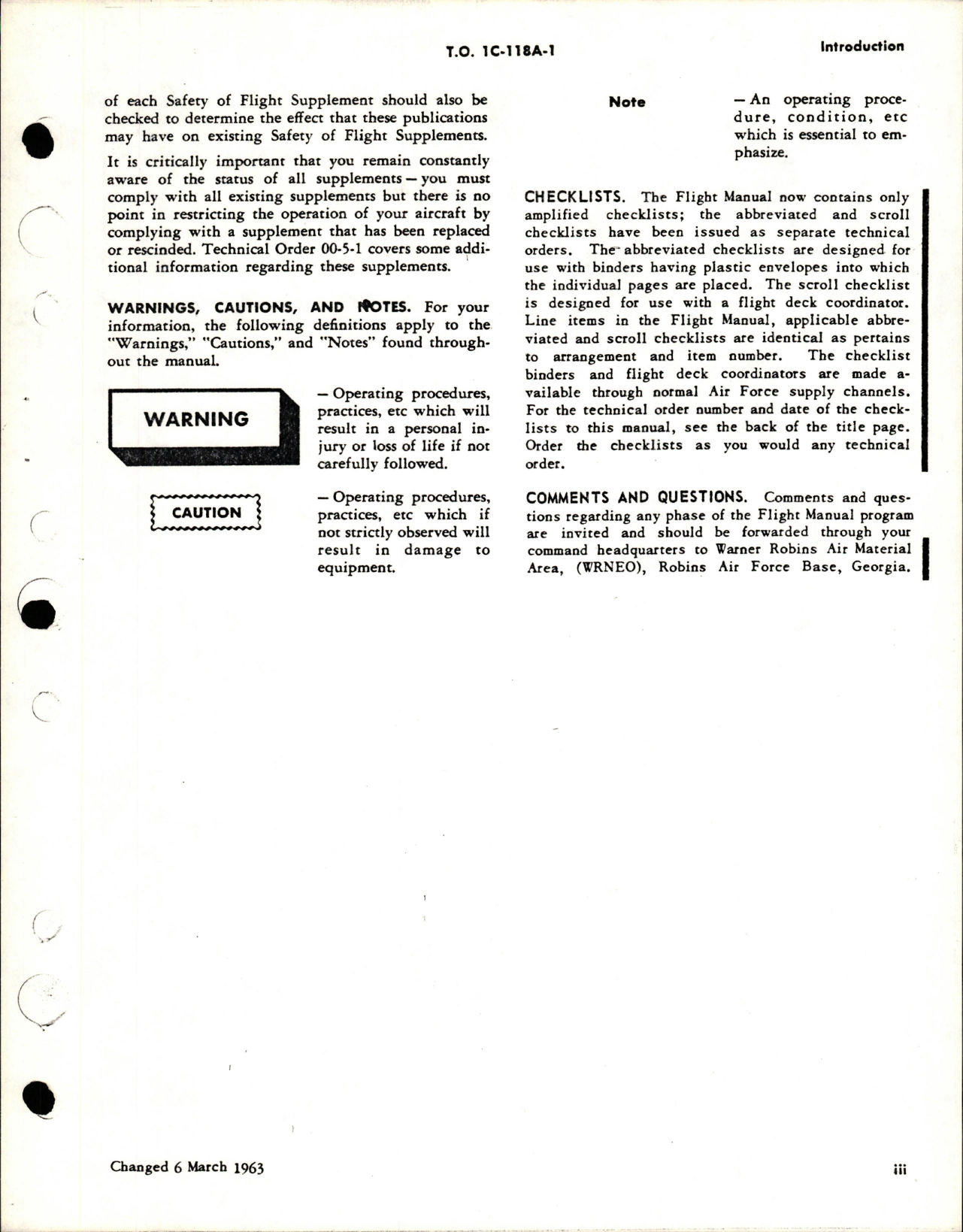 Sample page 8 from AirCorps Library document: Flight Manual for C-118A and VC-118A