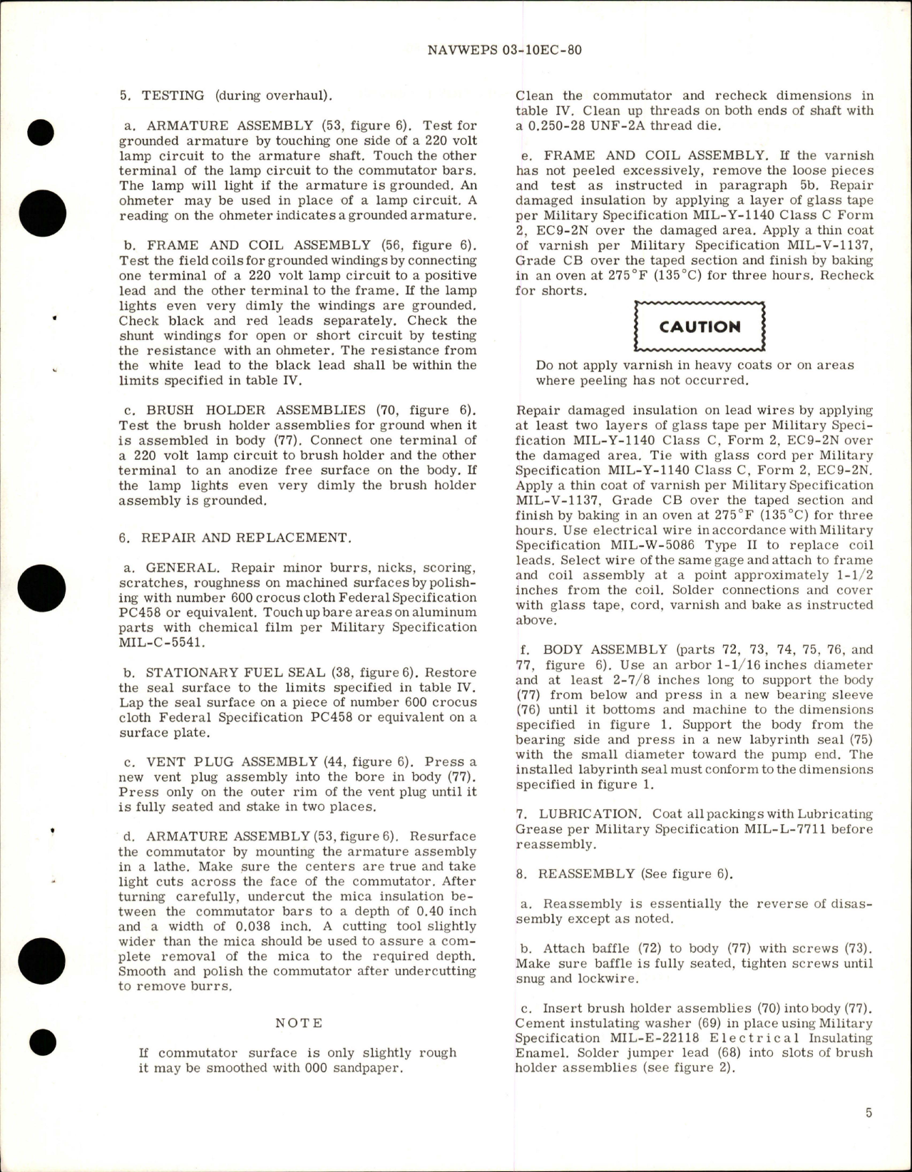 Sample page 7 from AirCorps Library document: Overhaul Instructions with Parts Catalog for Submerged Booster Pump - Model TF51000-5 