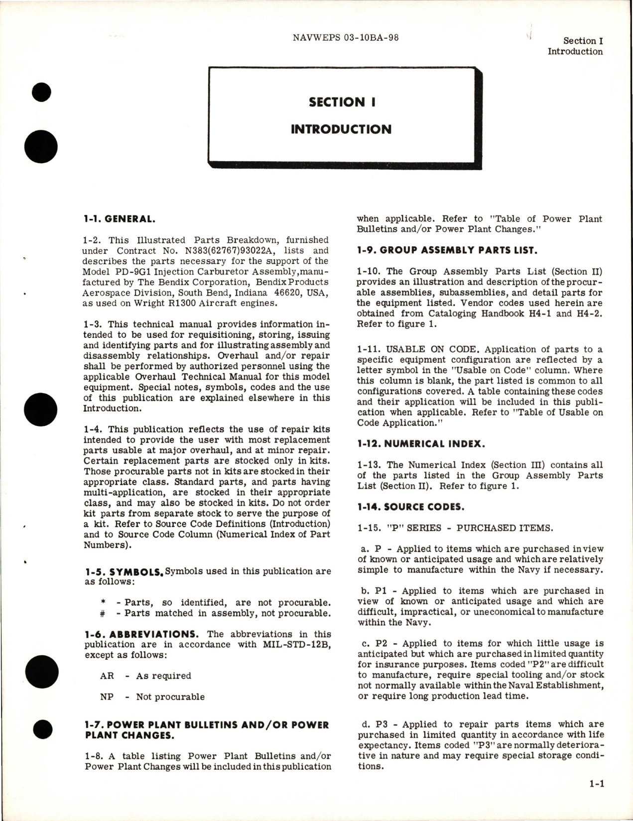 Sample page 5 from AirCorps Library document: Illustrated Parts Breakdown for Injection Carburetor - Model PD-9G1 