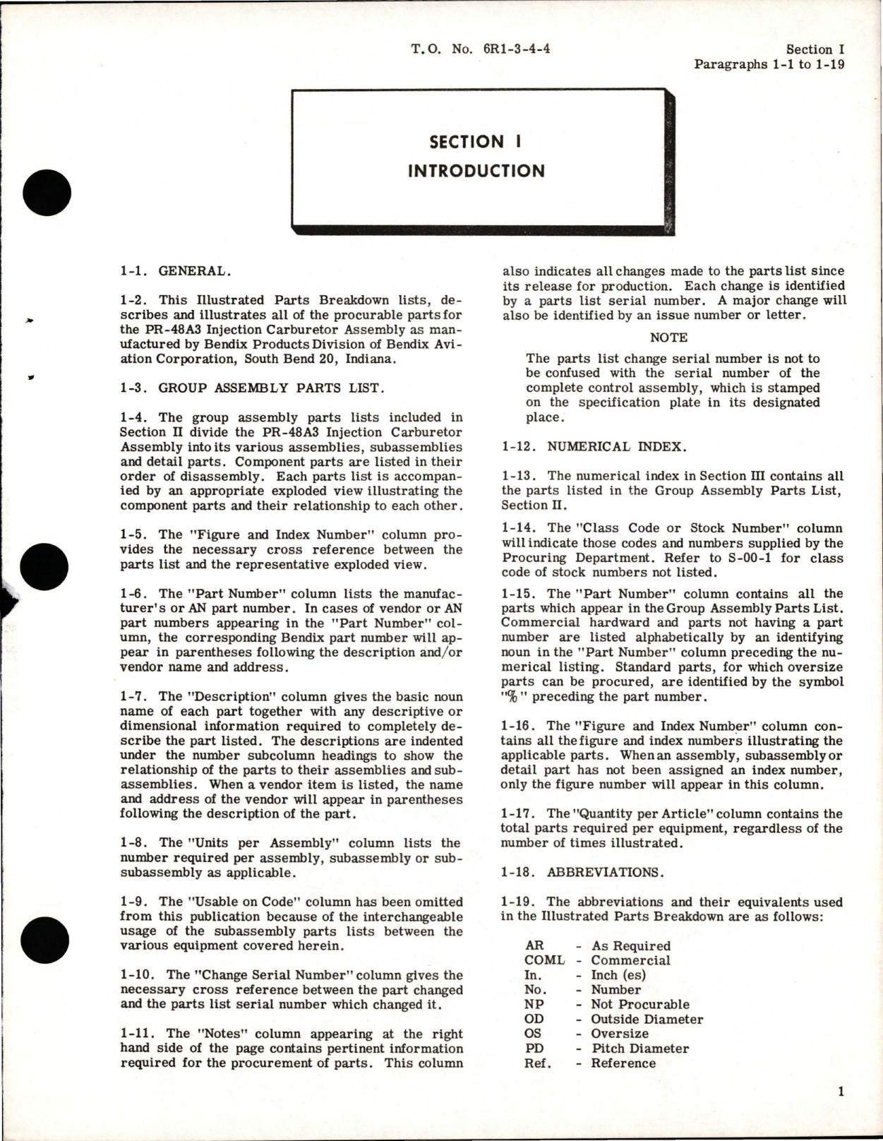 Sample page 5 from AirCorps Library document: Illustrated Parts Breakdown for Injection Carburetor - Model PR-48A3