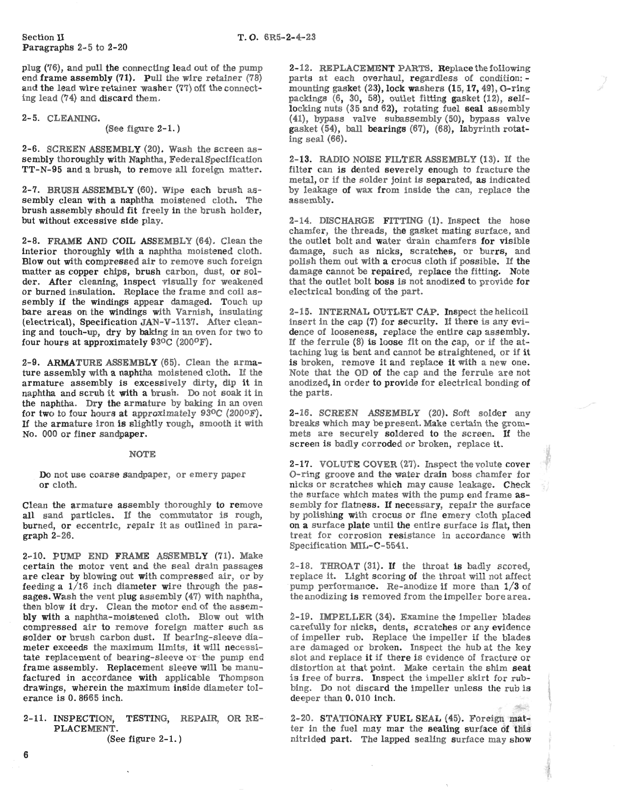 Sample page 8 from AirCorps Library document: Overhaul Instructions for Submerged Fuel Booster Pumps - Types B-5B, B-5C, B-18, B-19 and B-25 