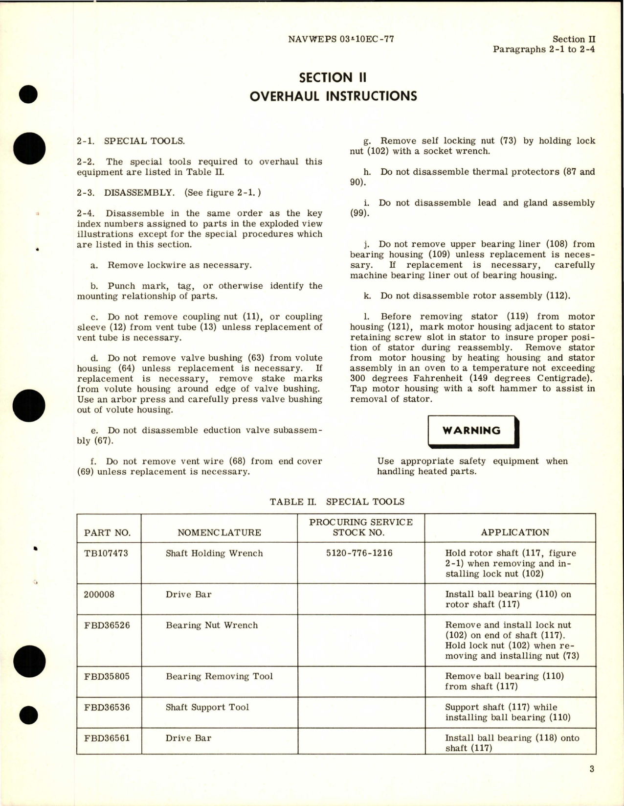 Sample page 7 from AirCorps Library document: Overhaul Instructions for Fuel Booster Pump - Models TB131300-3 