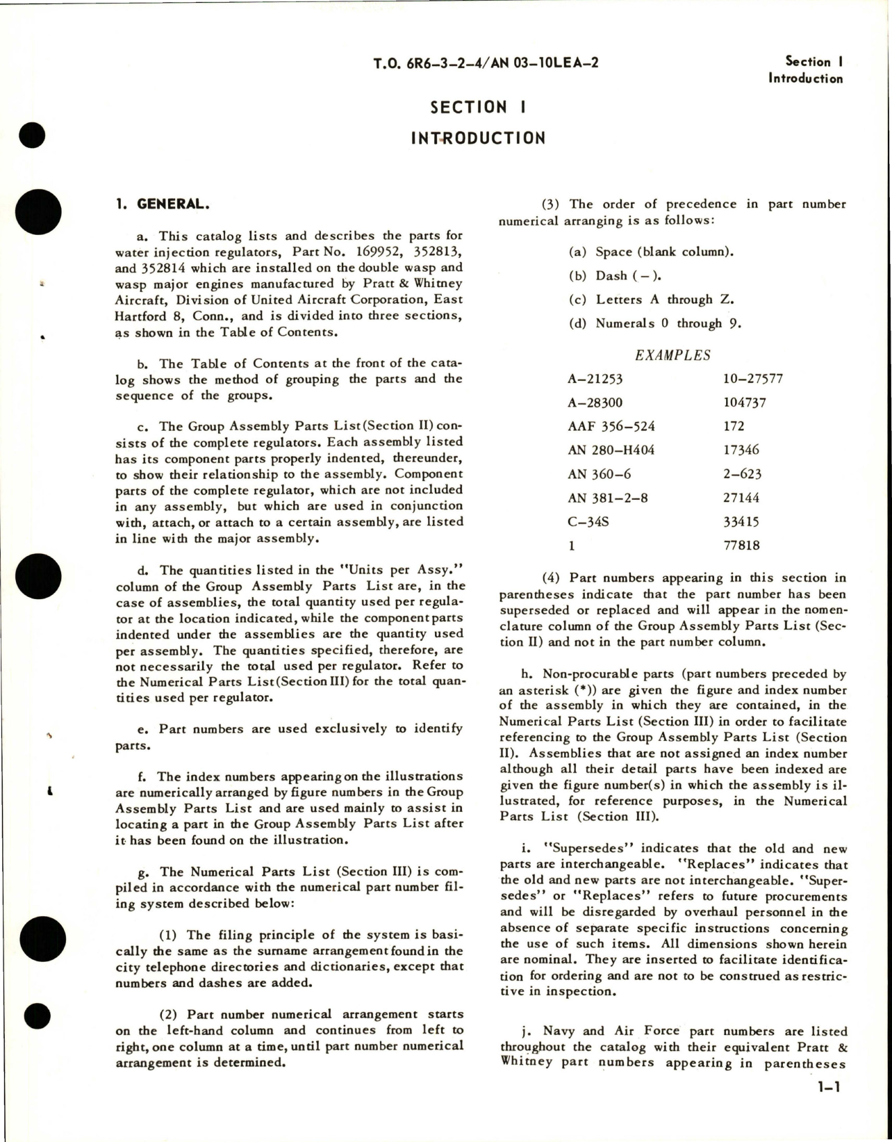 Sample page 5 from AirCorps Library document: Parts Catalog for Water Injection Regulators 