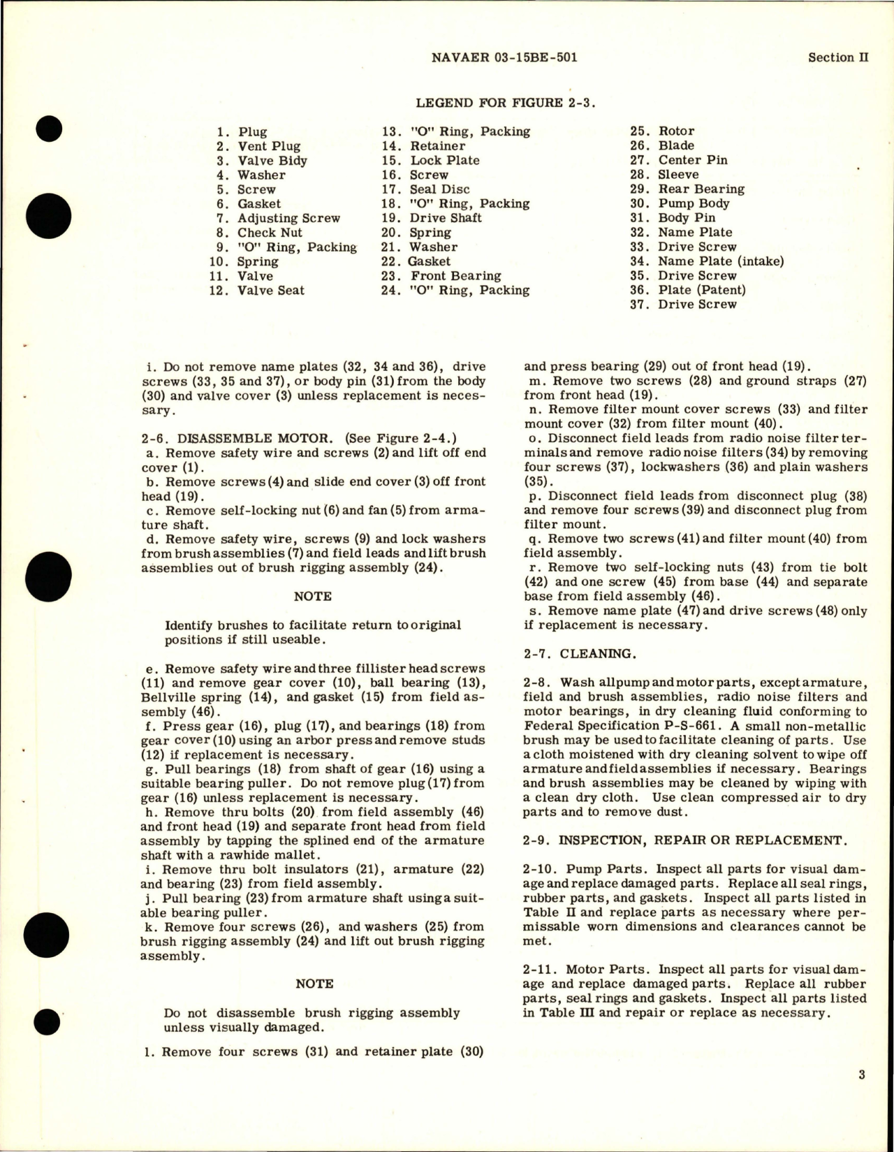 Sample page 7 from AirCorps Library document: Overhaul Instructions for Electric Motor Driven Oil Transfer Pump - 11643 Series