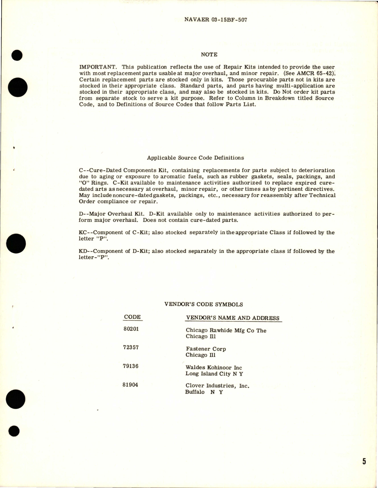 Sample page 5 from AirCorps Library document: Overhaul Instructions with Parts for Two-Element Lube Oil & Hydraulic Pump - Models RR16000 and RR16000A