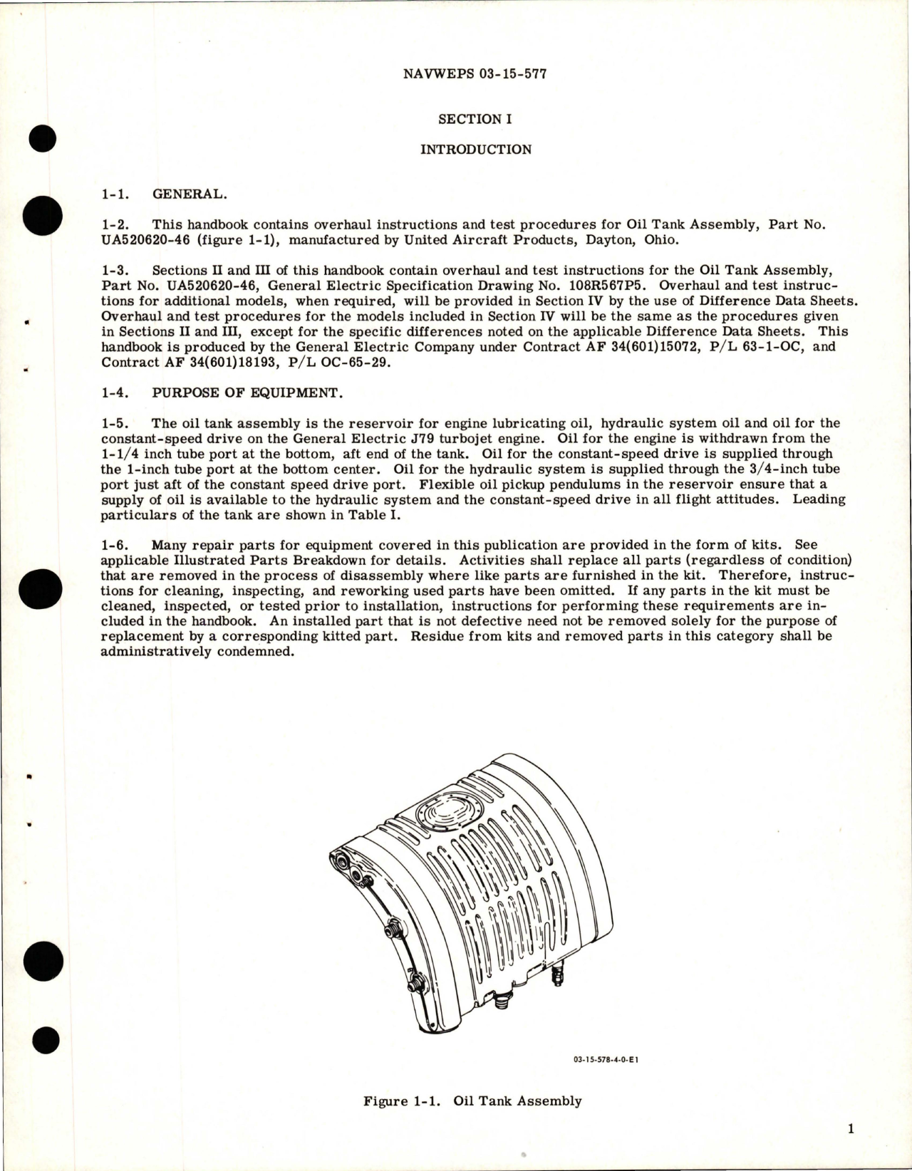 Sample page 5 from AirCorps Library document: Overhaul Instructions for Oil Tank Assembly