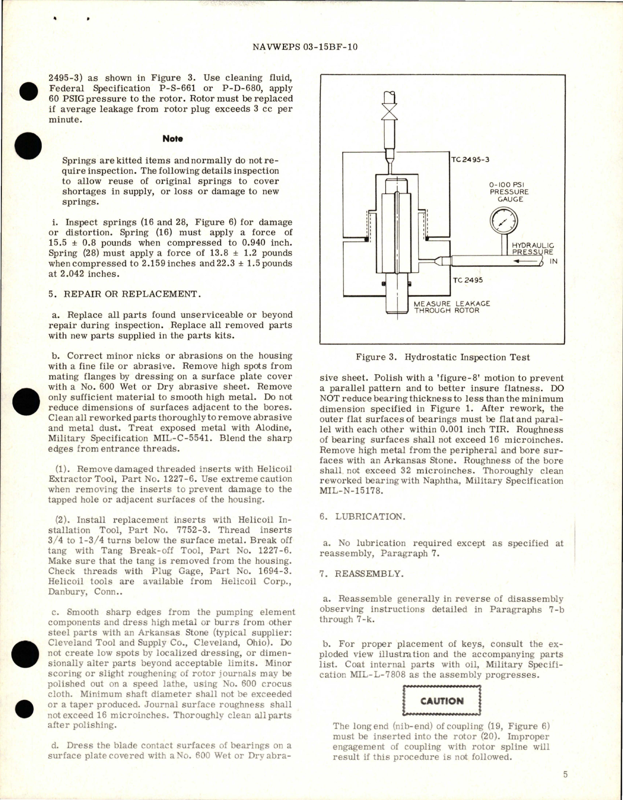 Sample page 7 from AirCorps Library document: Overhaul Instructions with Parts Breakdown for Main Lube Pump - LSI Model RR16730A and RR16730D