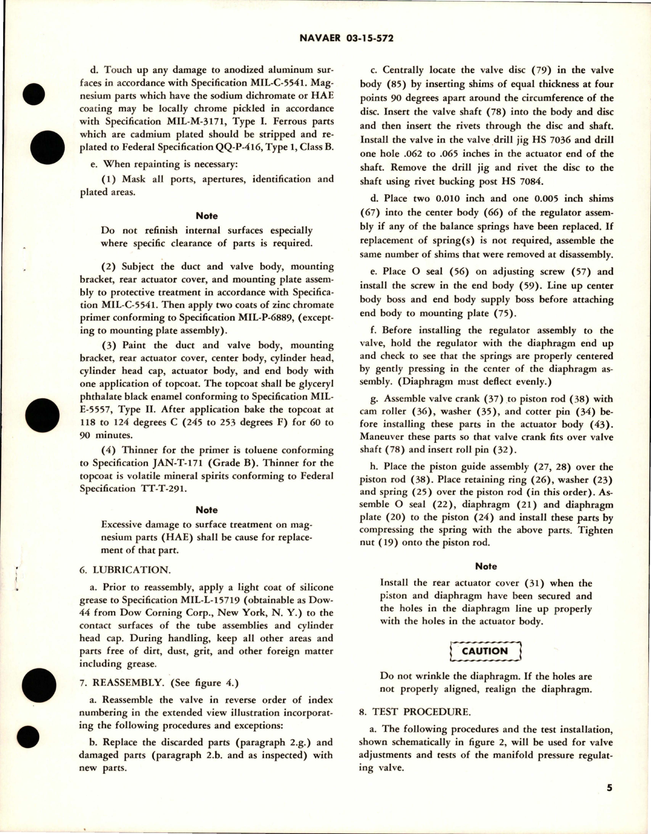Sample page 5 from AirCorps Library document: Overhaul Instructions with Parts for Manifold Pressure Regulator Valve - Assembly No. 97000 