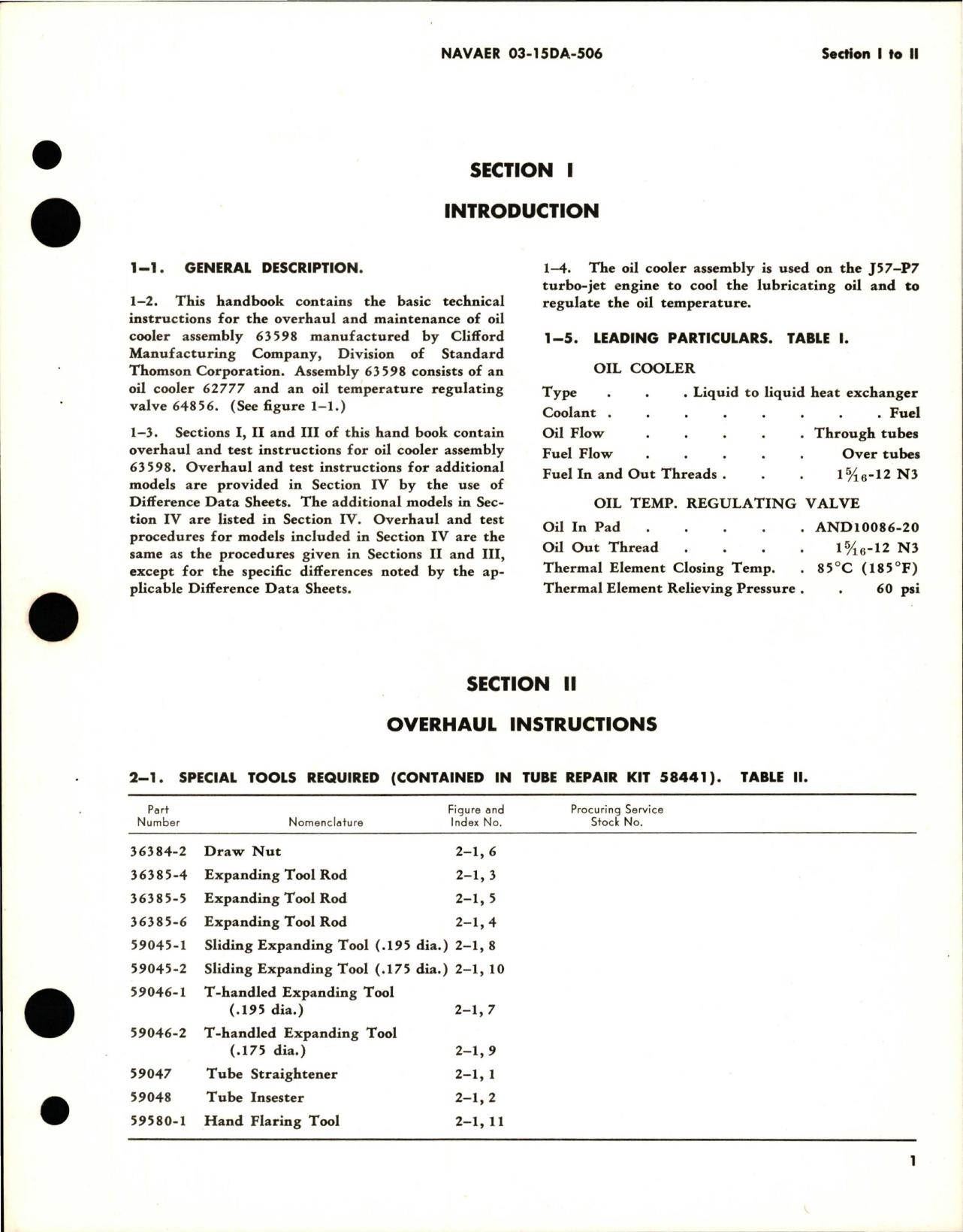 Sample page 5 from AirCorps Library document: Overhaul Instructions for Oil Cooler Assemblies - Parts 63598, 69200 and 69200-1