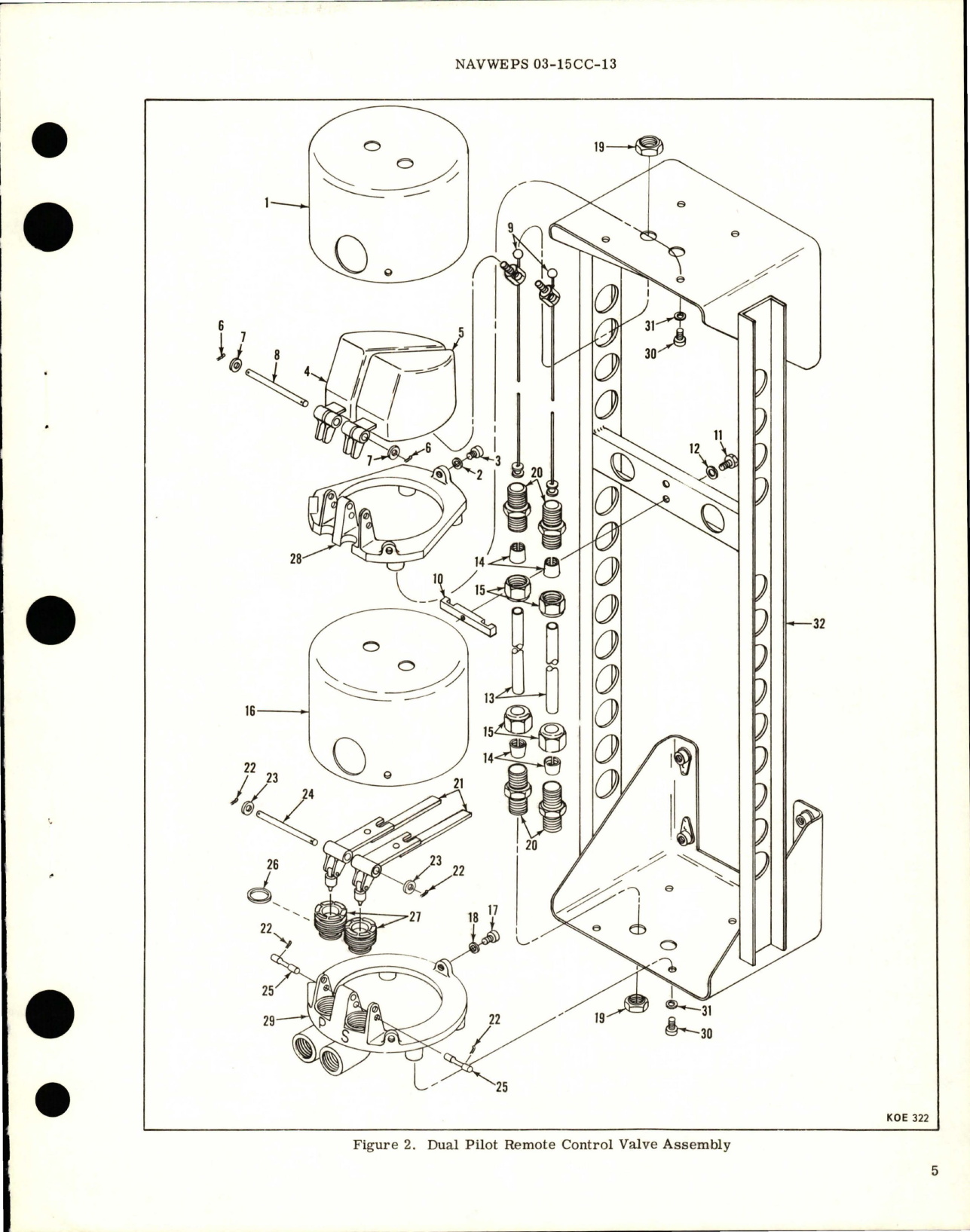 Sample page 5 from AirCorps Library document: Overhaul Instructions with Parts Breakdown for Dual Pilot Remote Control Valve - Parts 7-115115 and 7-115115-1