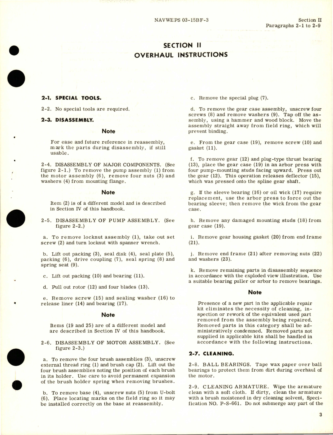 Sample page 7 from AirCorps Library document: Overhaul Instructions for Electric Motor-Driven Hydraulic Oil Pump Assembly - Parts RG6100E1 and RG6100H