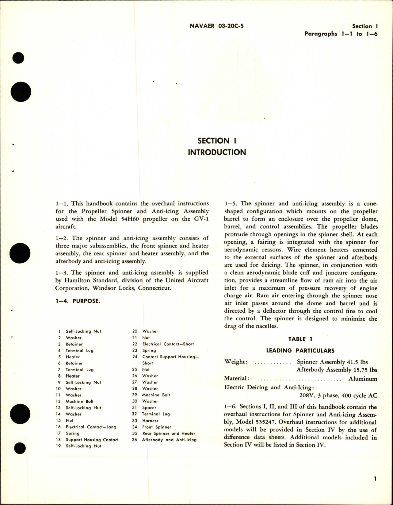 Sample page 5 from AirCorps Library document: Overhaul Instructions for Aircraft Propeller Spinner and Anti-Icing - Assembly No. 535247 