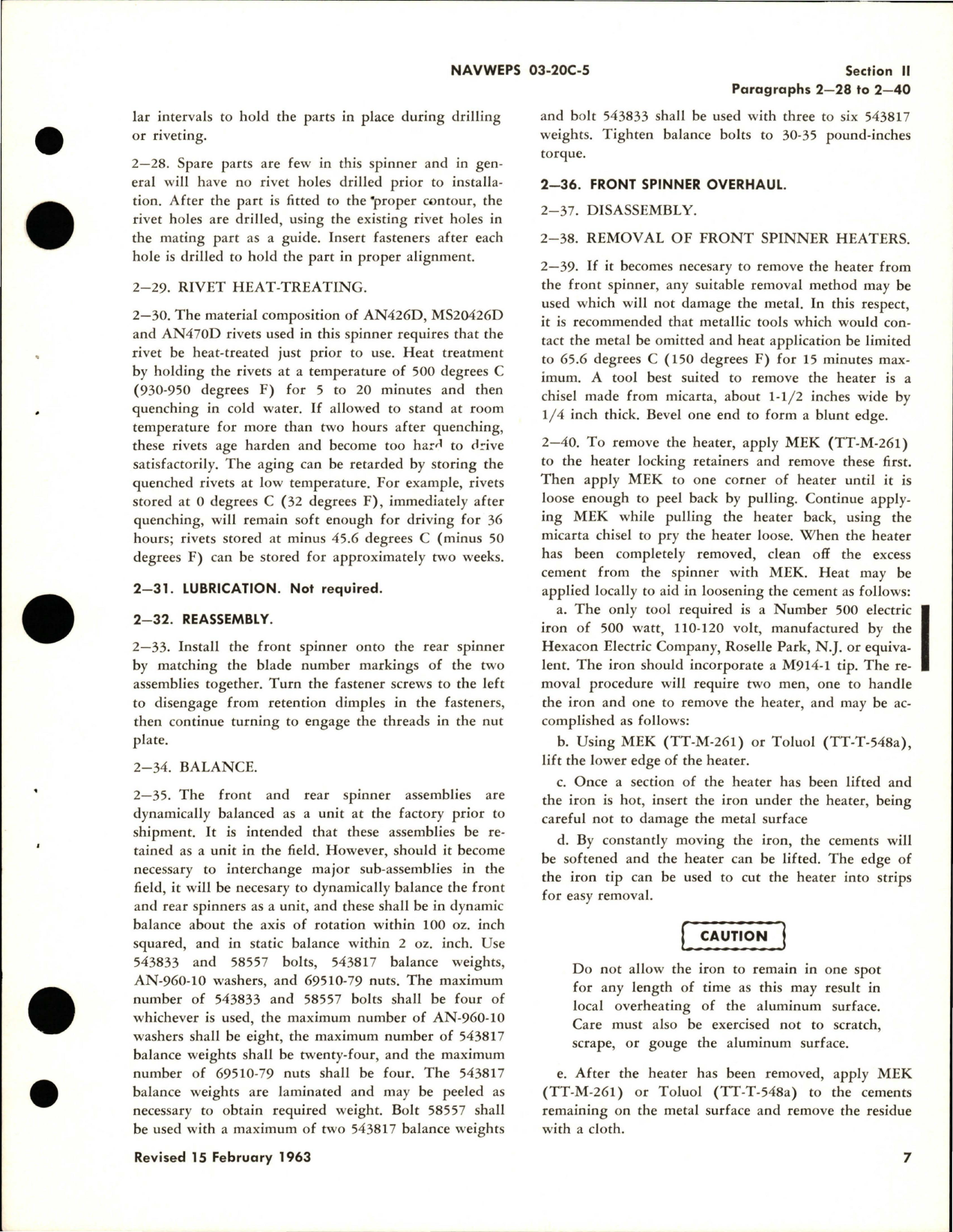Sample page 5 from AirCorps Library document: Overhaul Instructions for Aircraft Propeller Spinner and Anti-Icing - Assembly No. 535247
